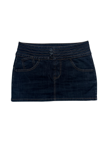 dark denim mini