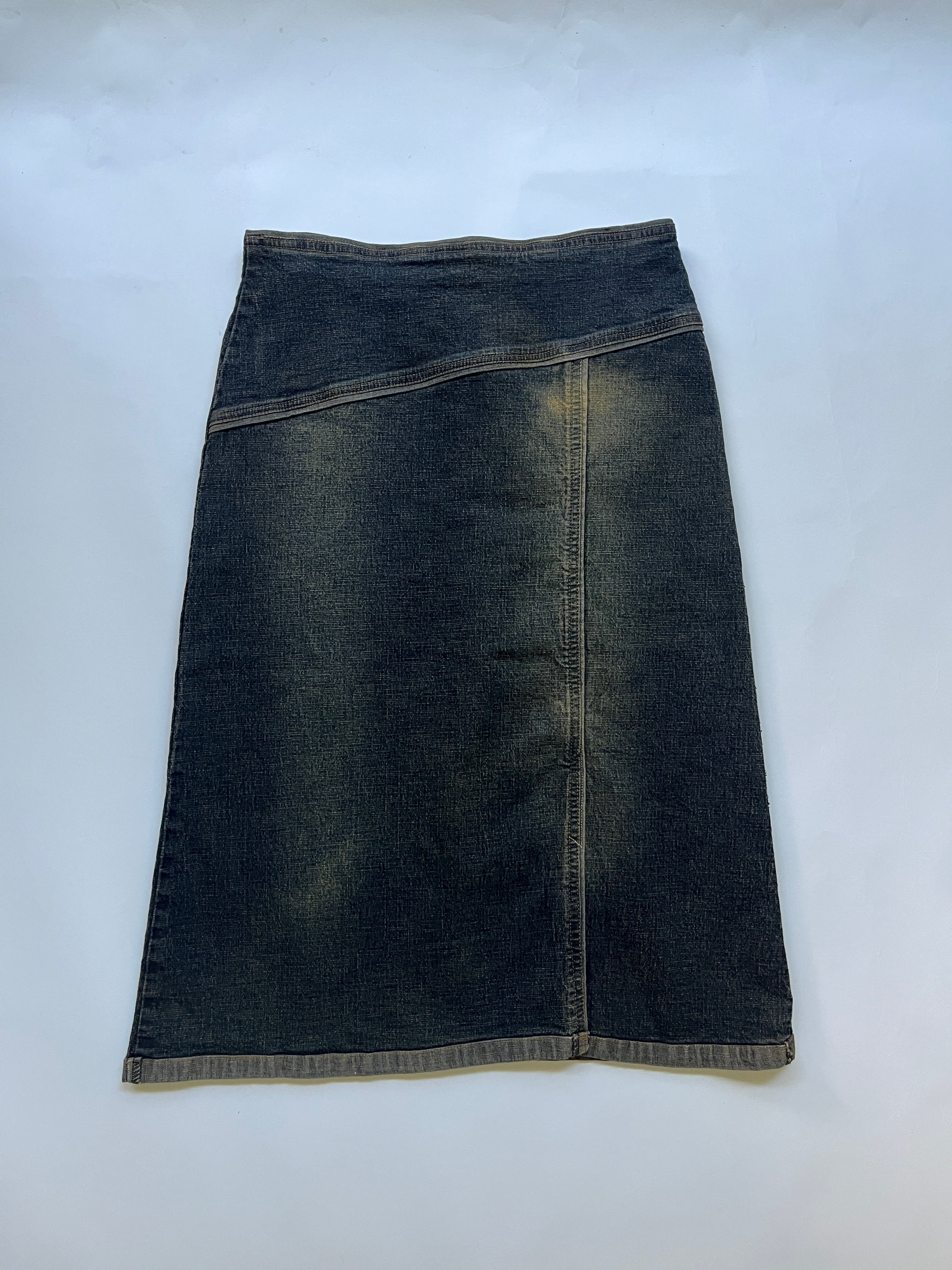 denim midi skirt
