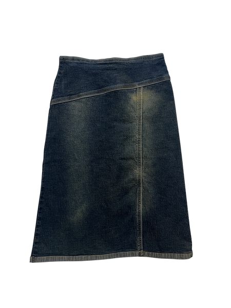 denim midi skirt