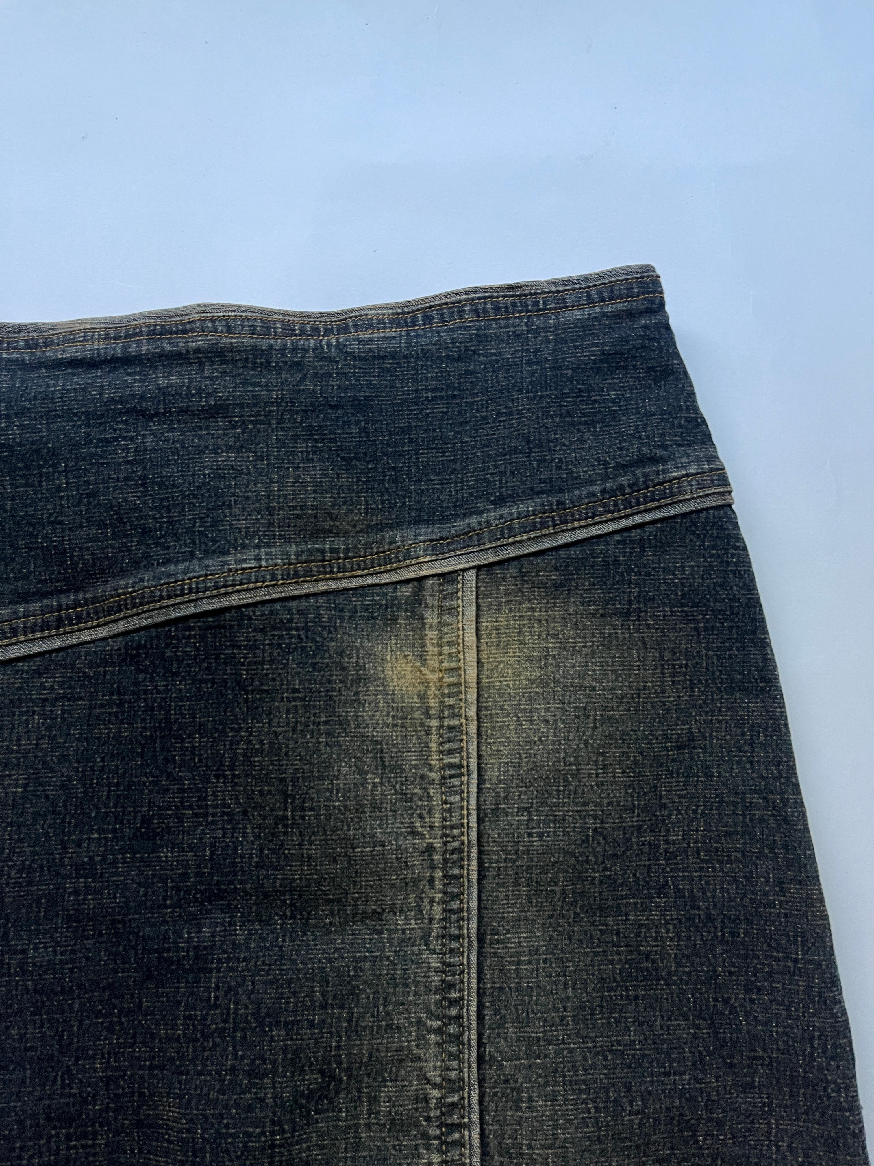 denim midi skirt