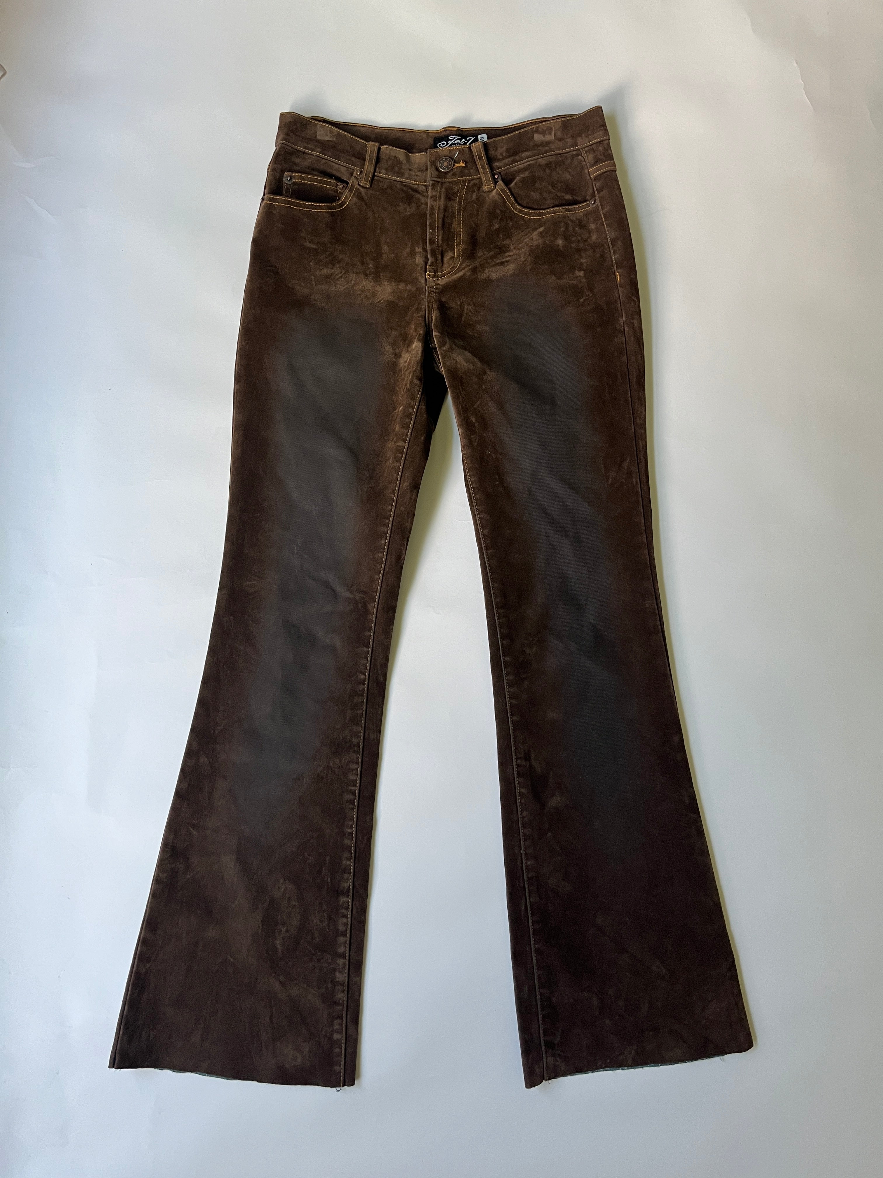 brown suede pants