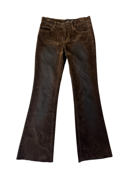brown suede pants