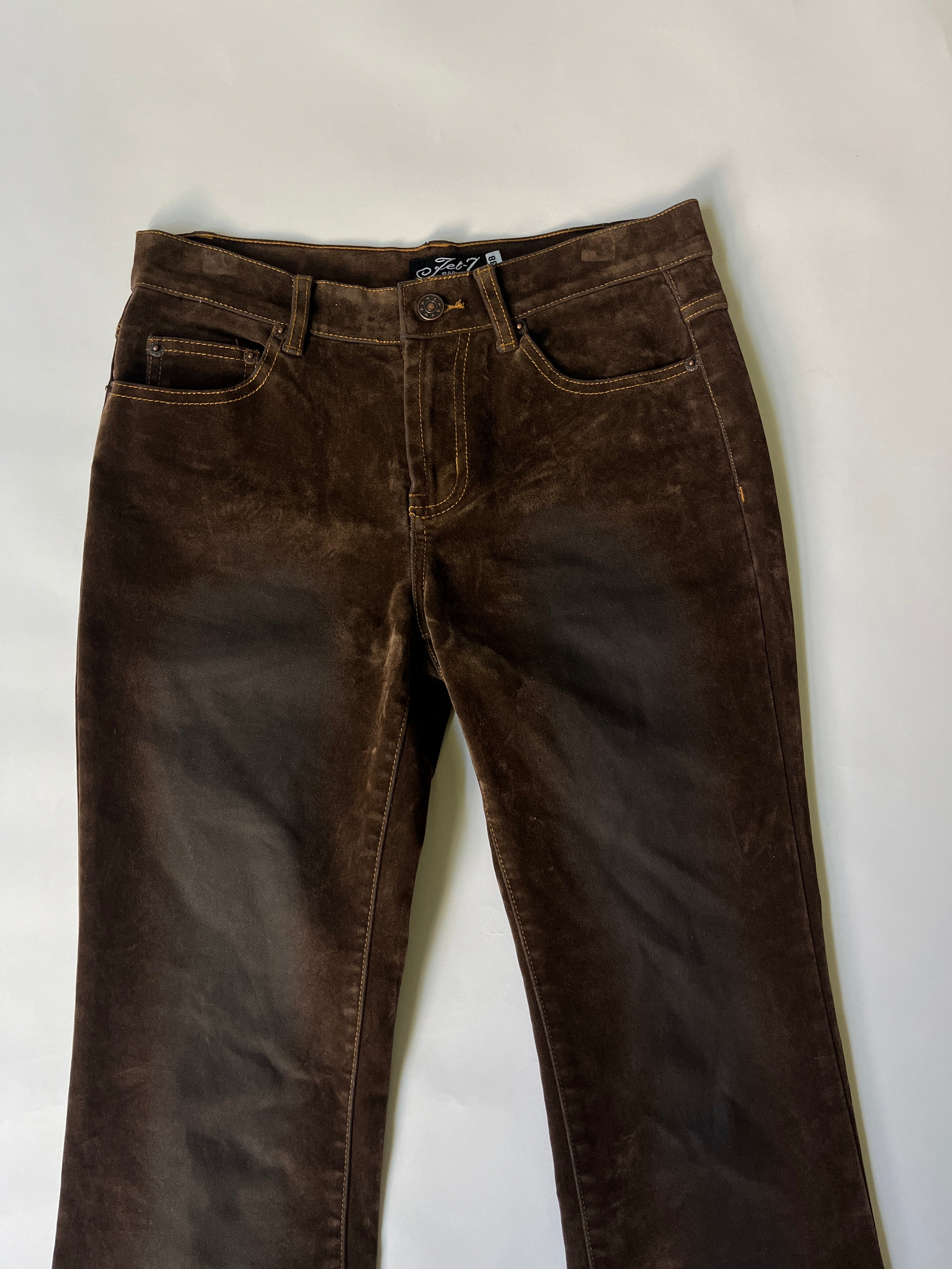 brown suede pants