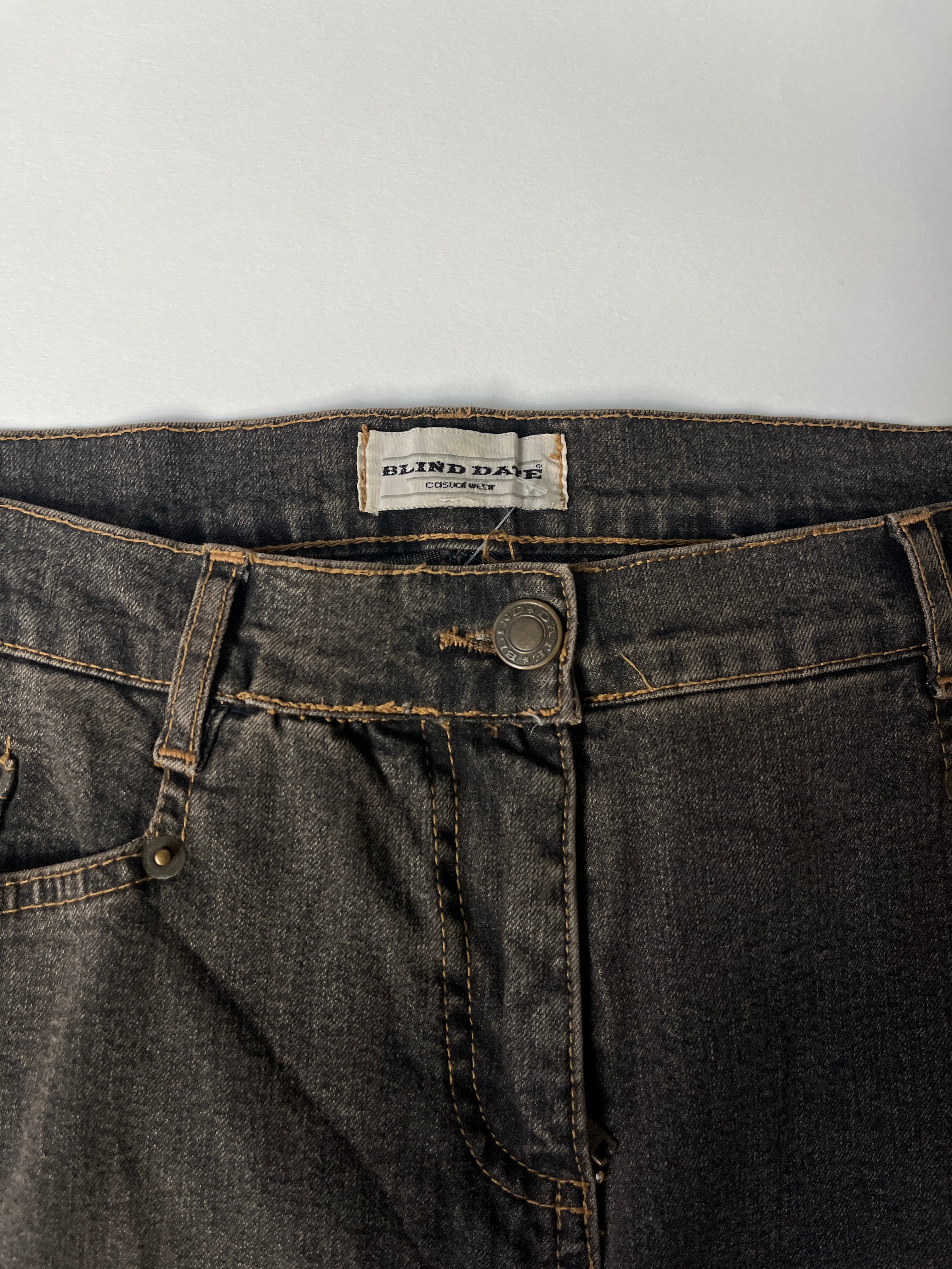 patchwork flare pants