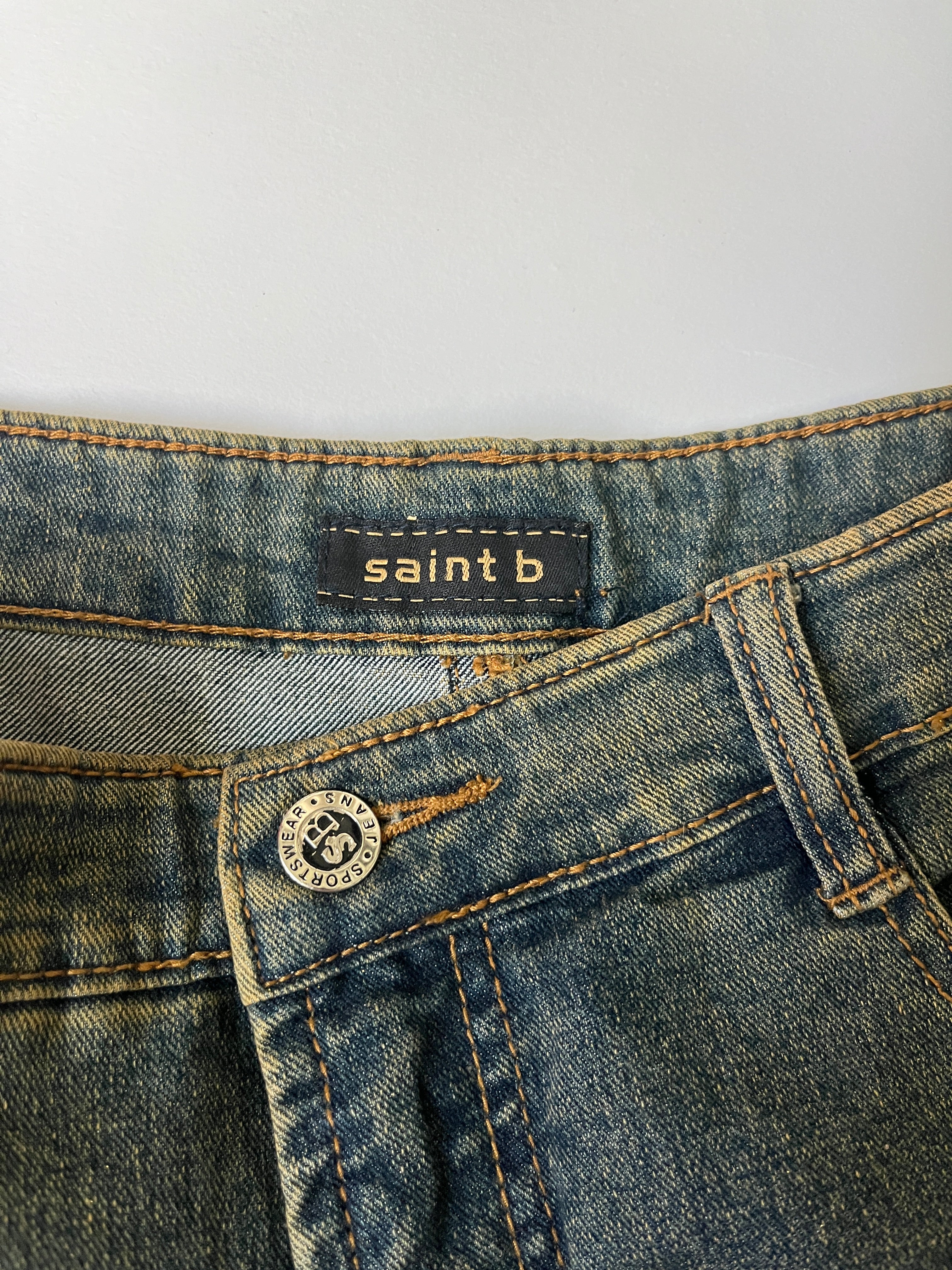 zig zag denim pants