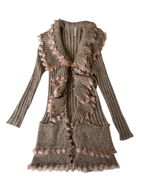 tan cardigan