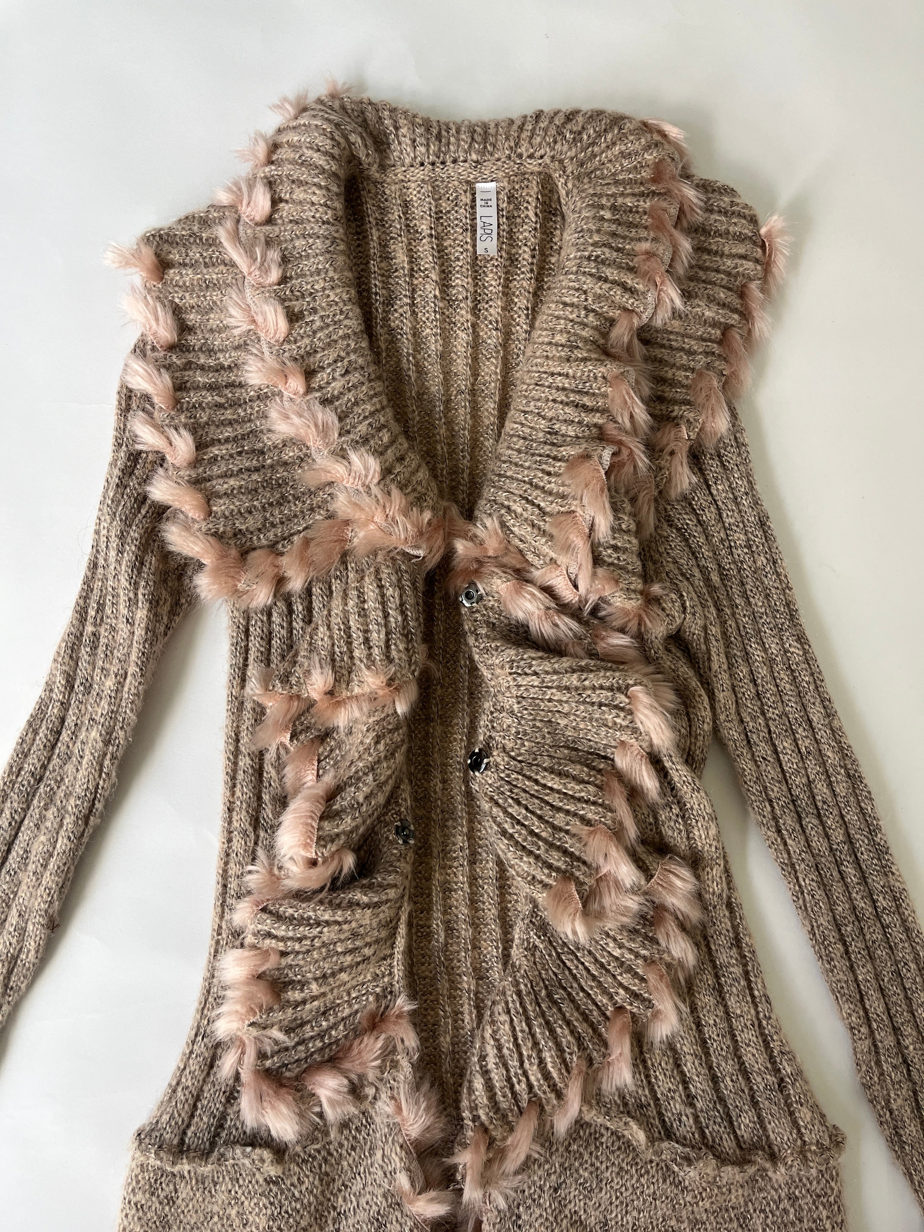 tan cardigan