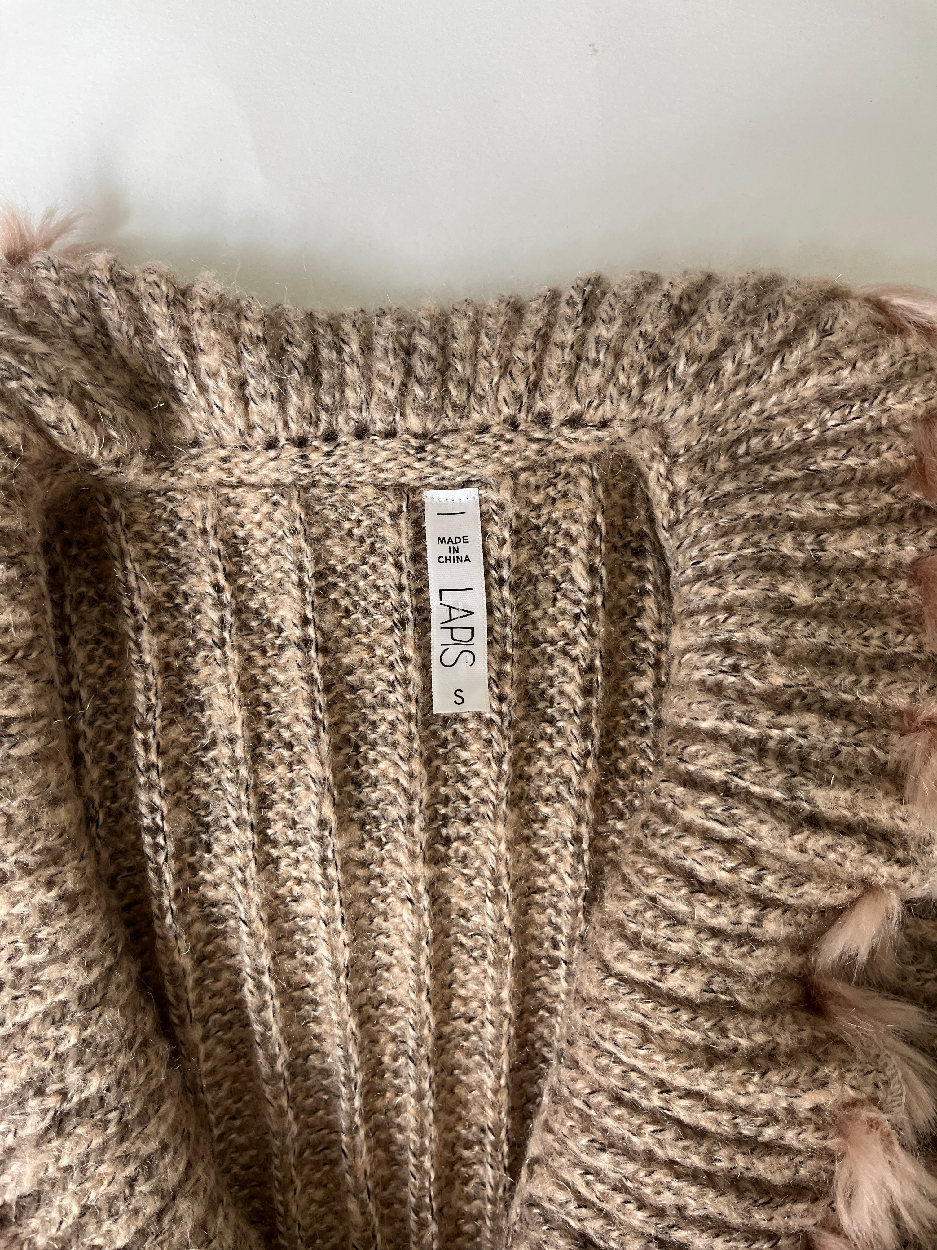 tan cardigan