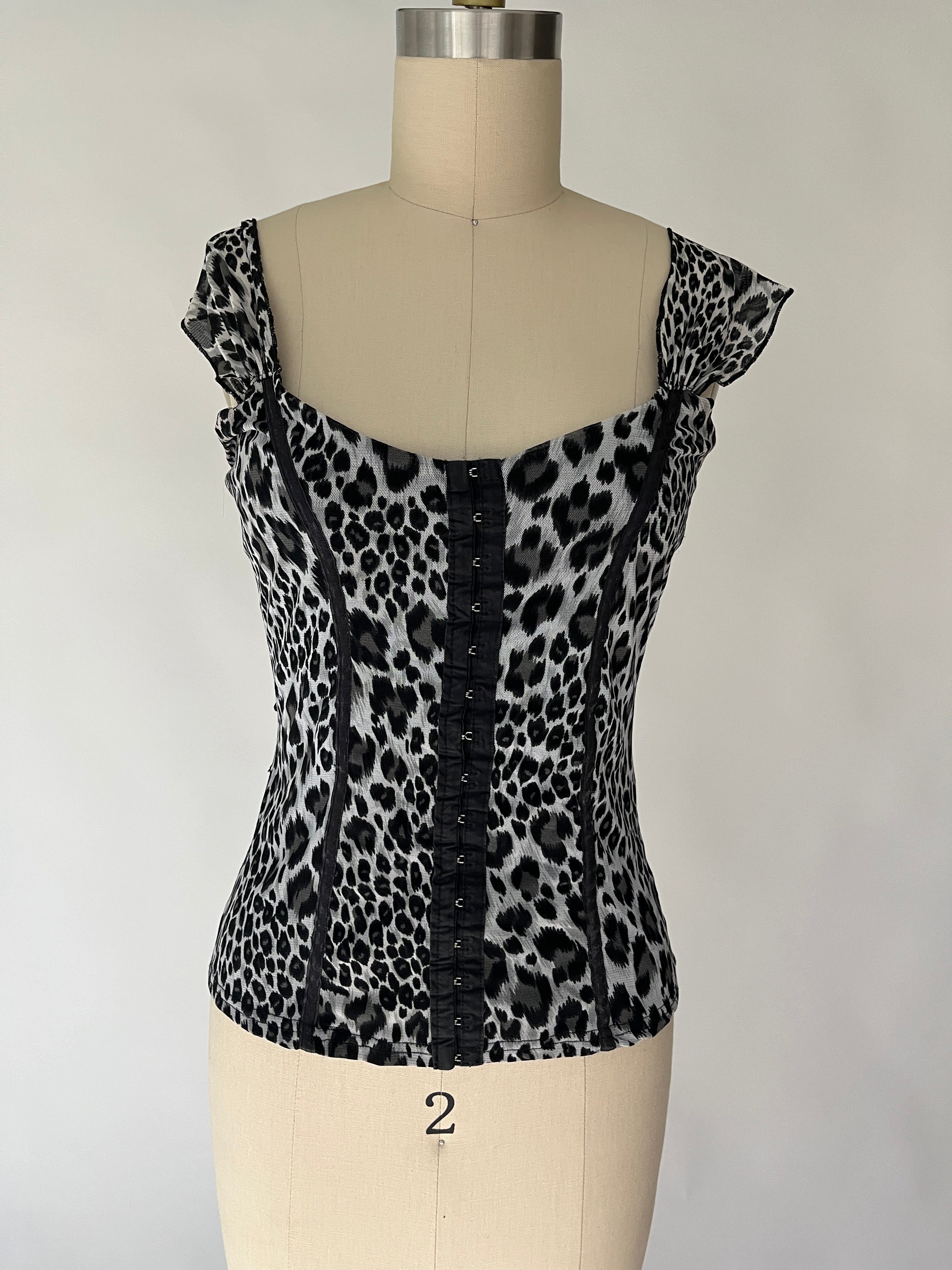 cheetah corset top
