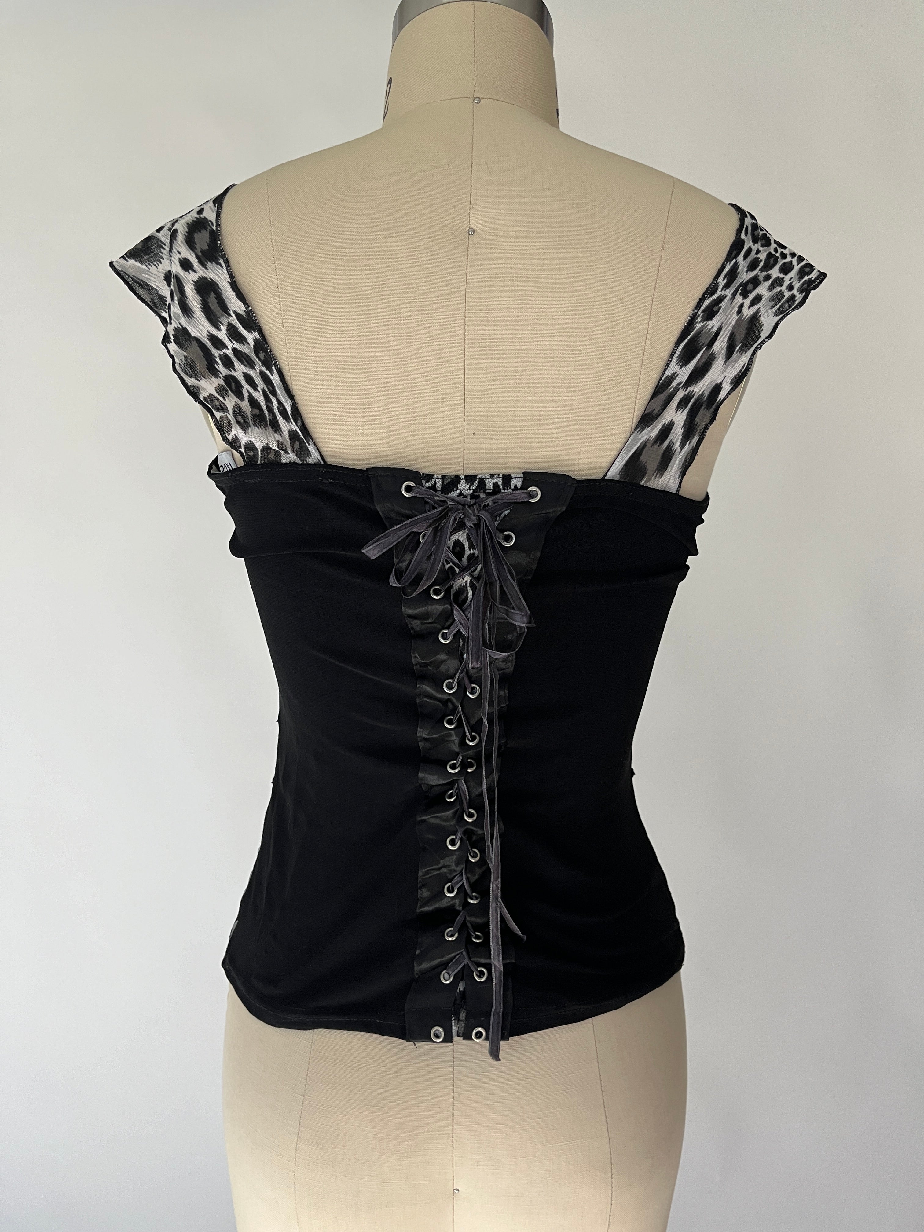 cheetah corset top