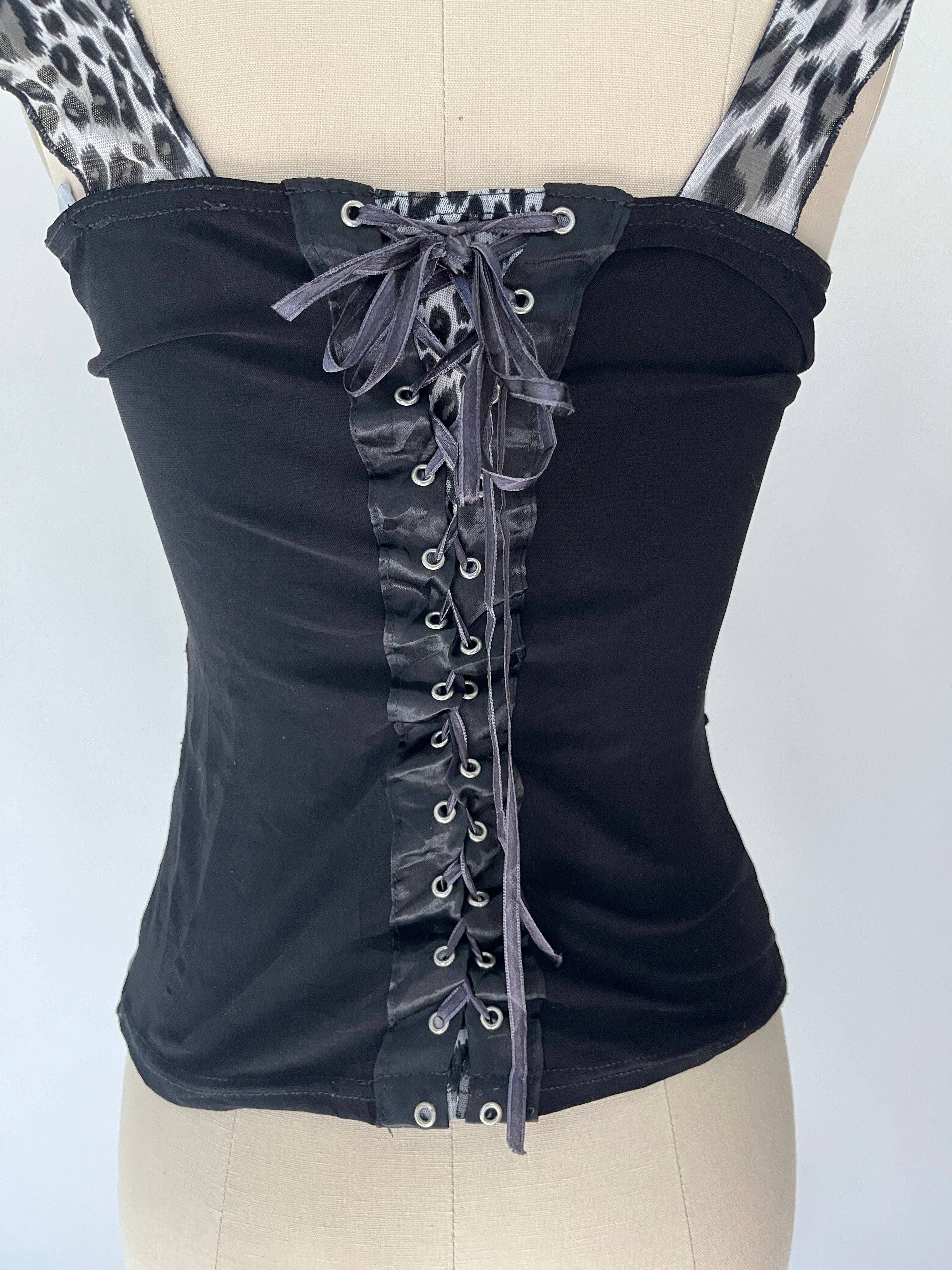 cheetah corset top