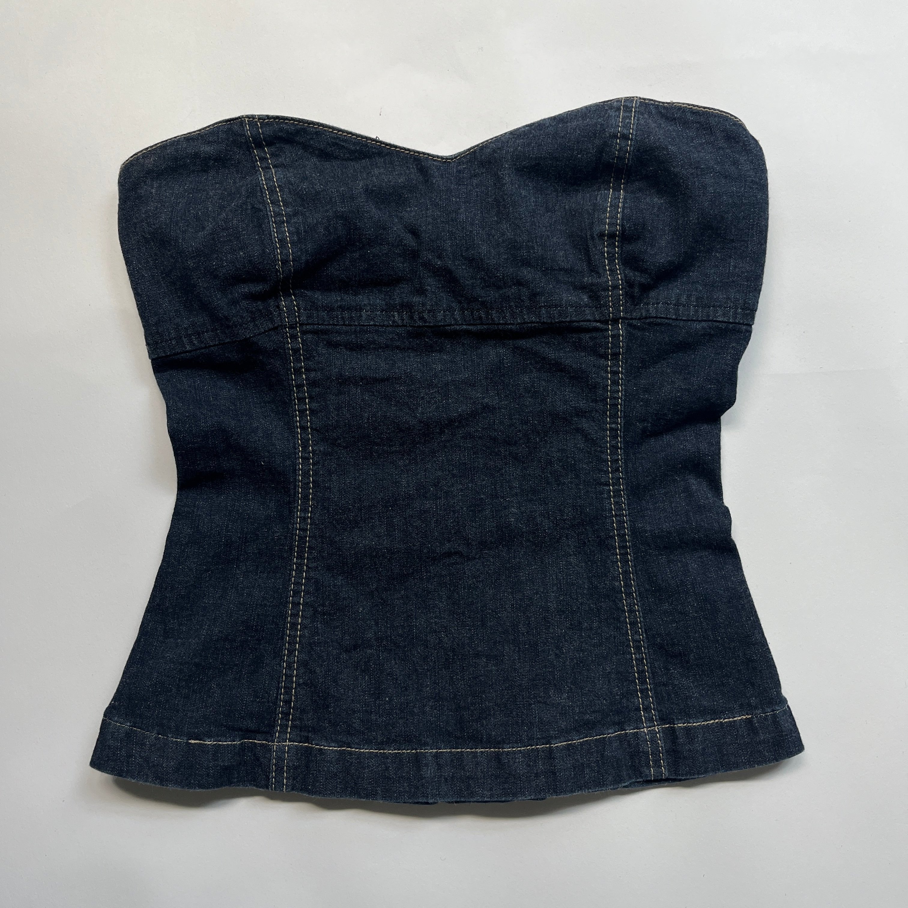 denim corset top