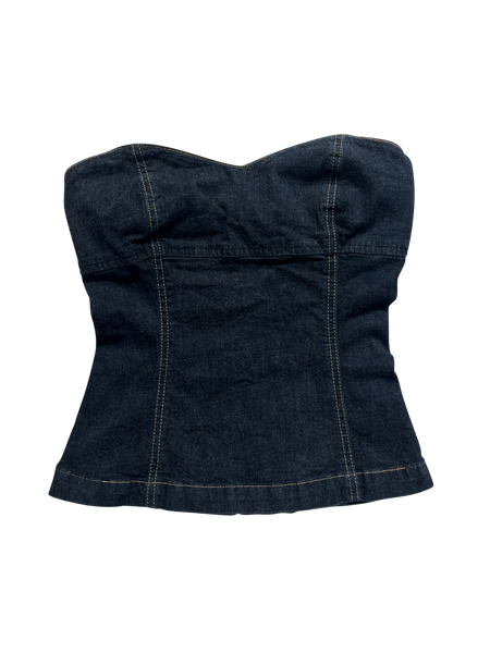 denim corset top