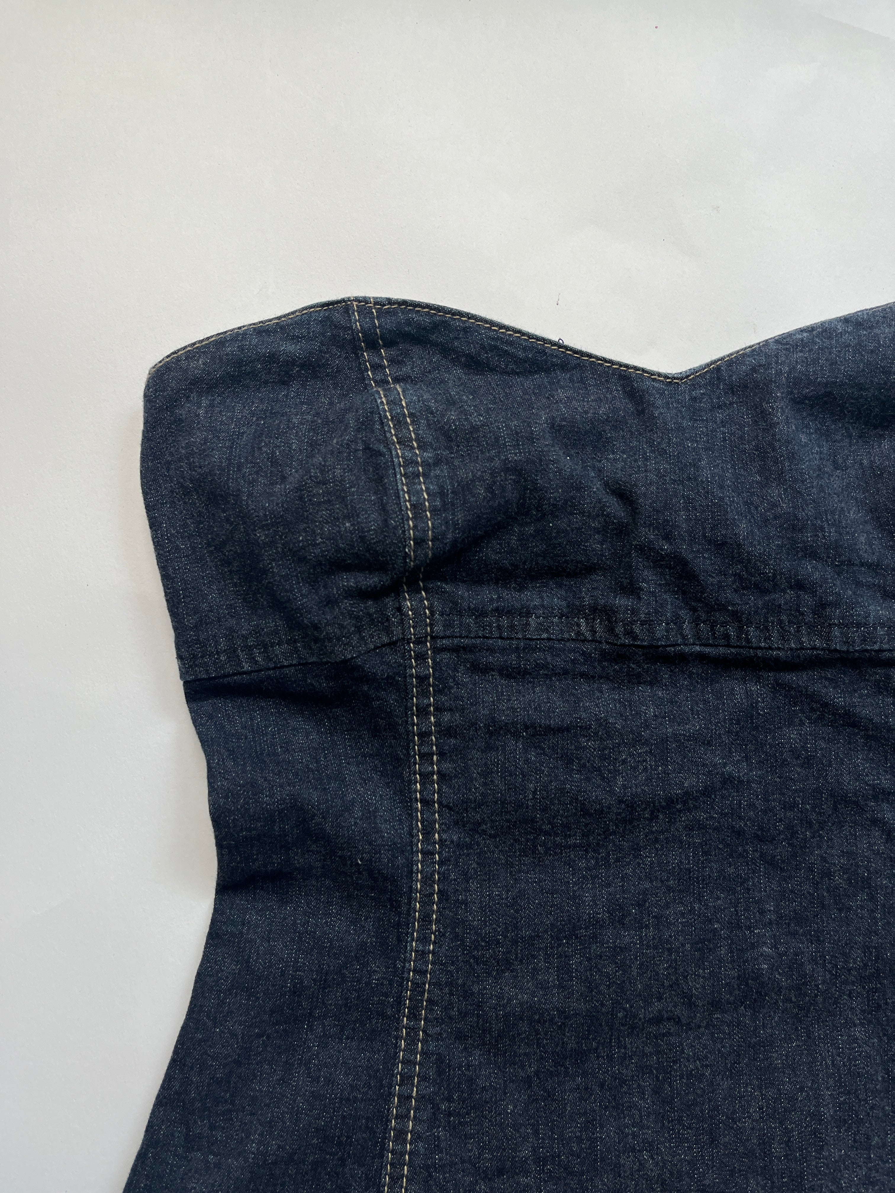 denim corset top