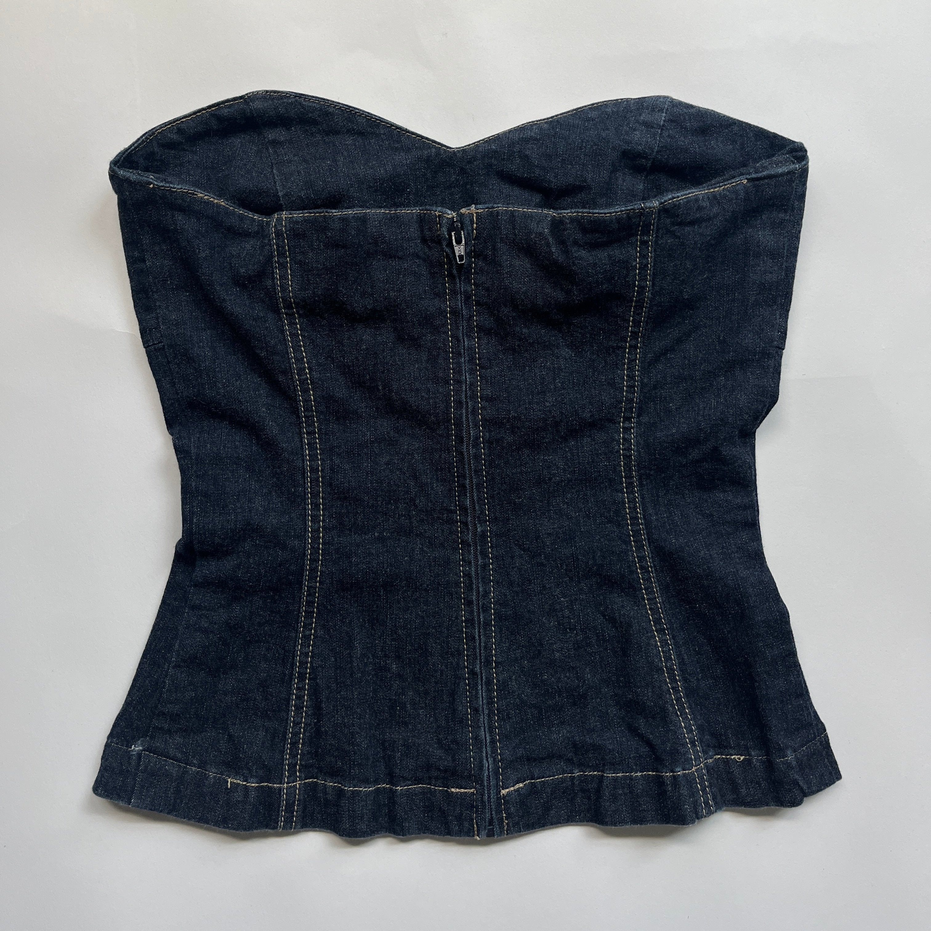 denim corset top