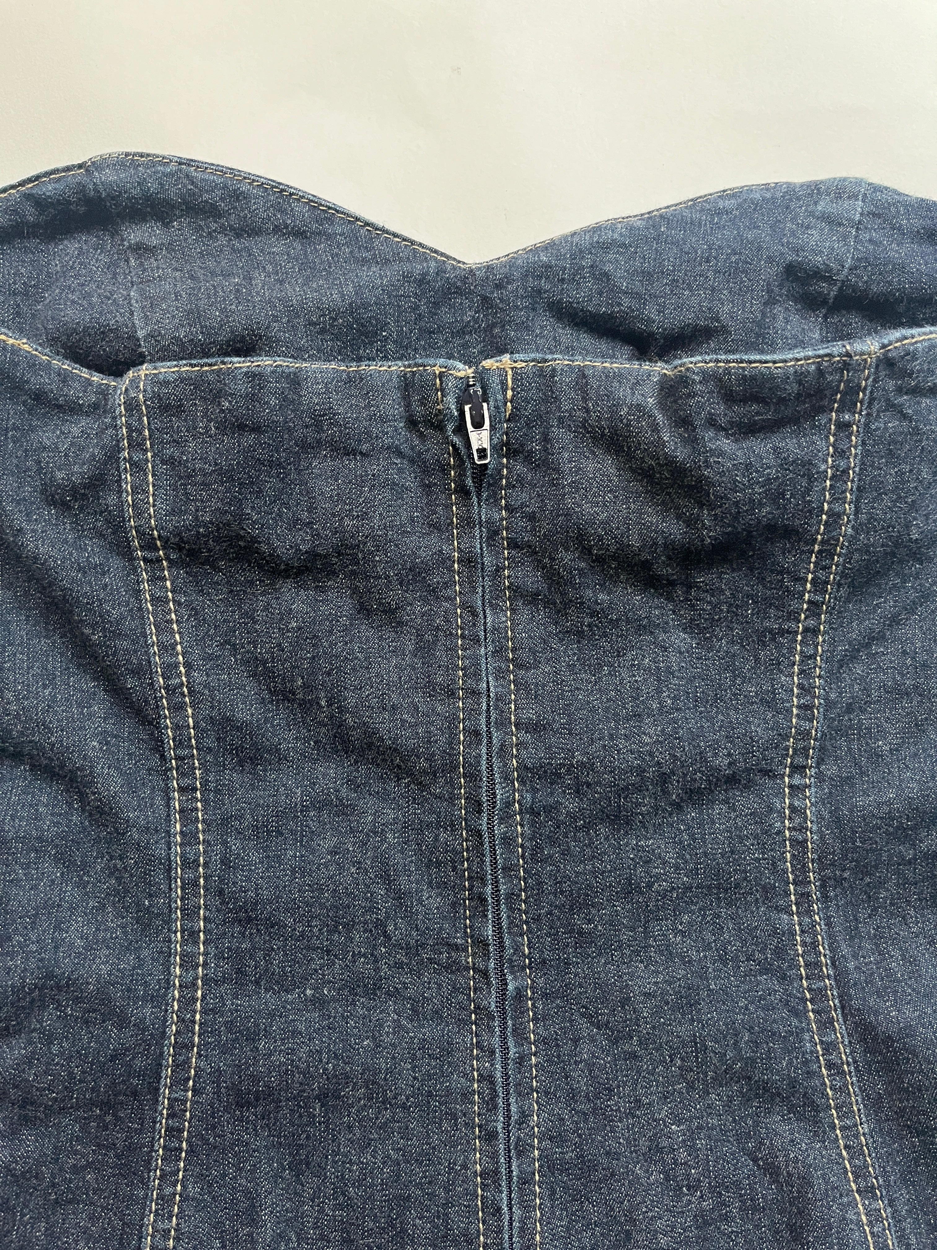 denim corset top