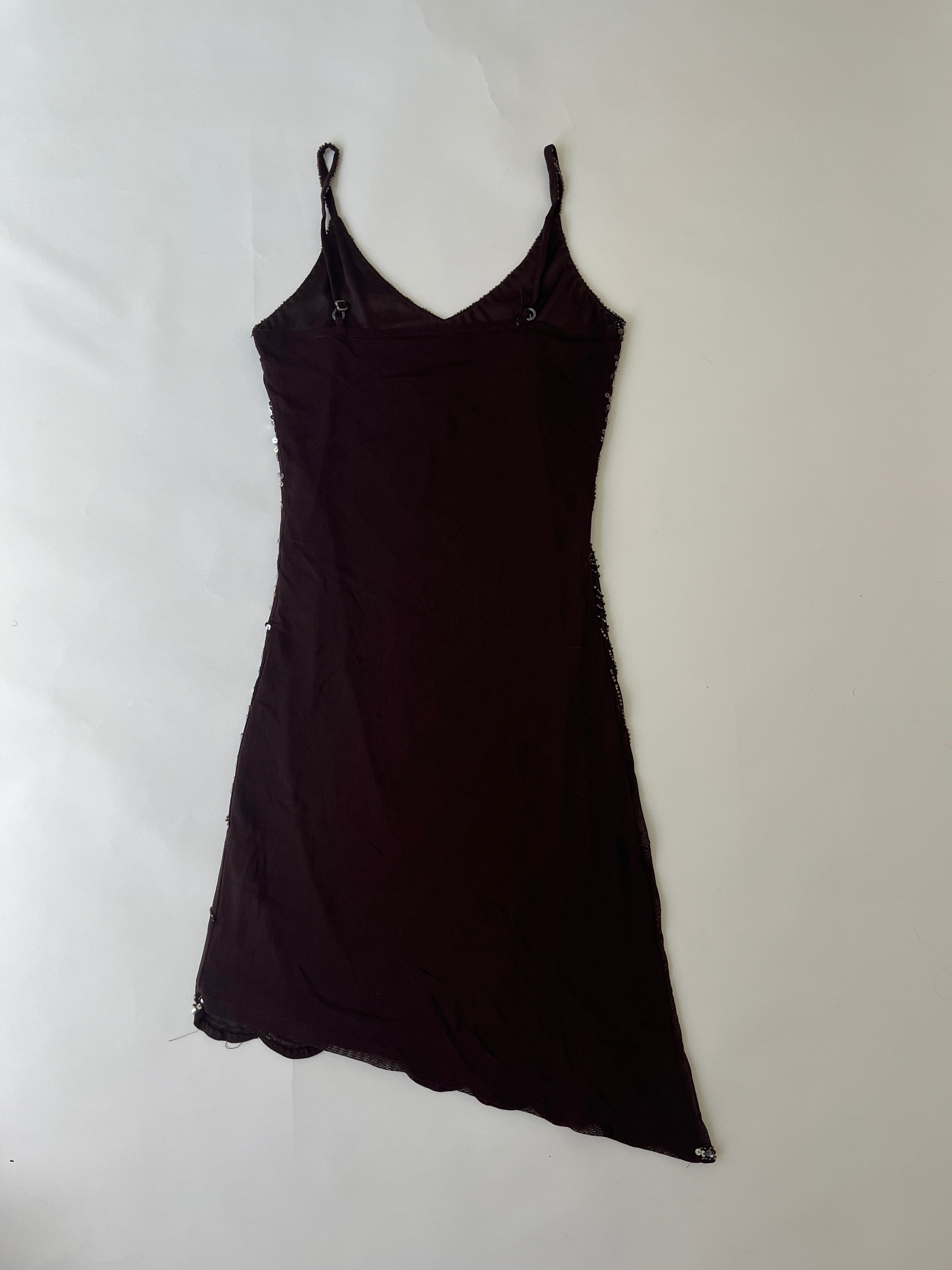 brown beaded dress