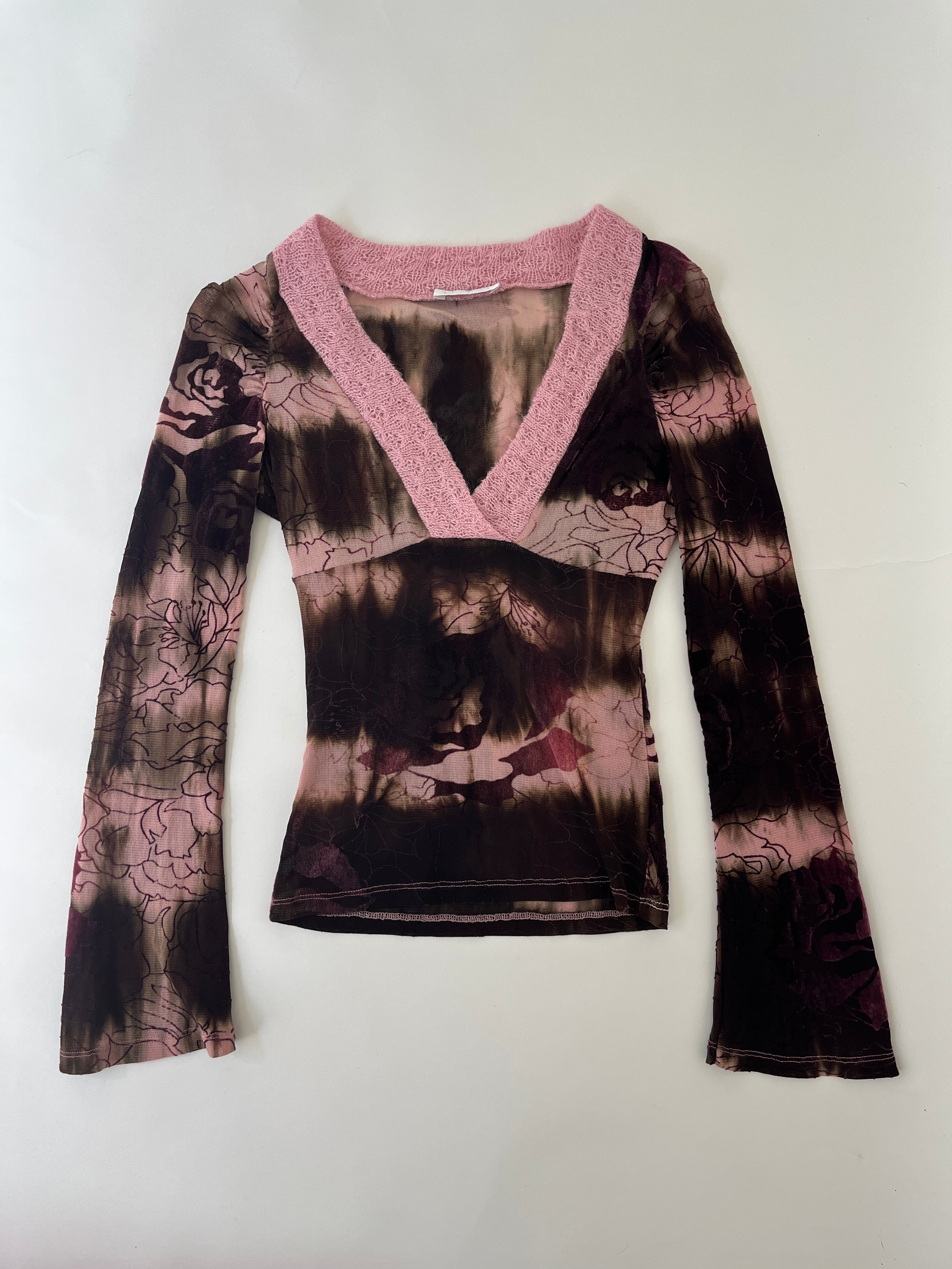 knit mesh long sleeve