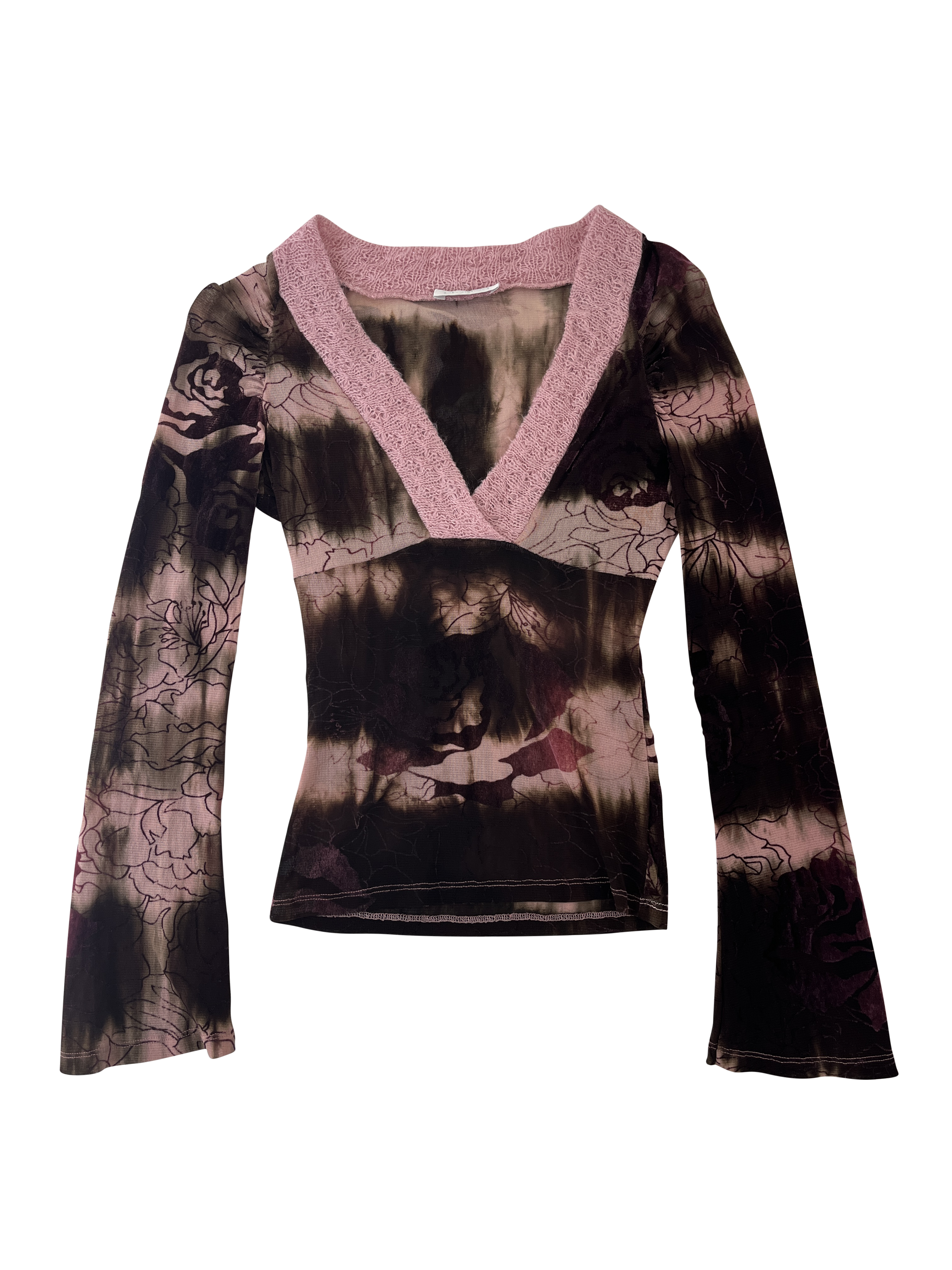 knit mesh long sleeve