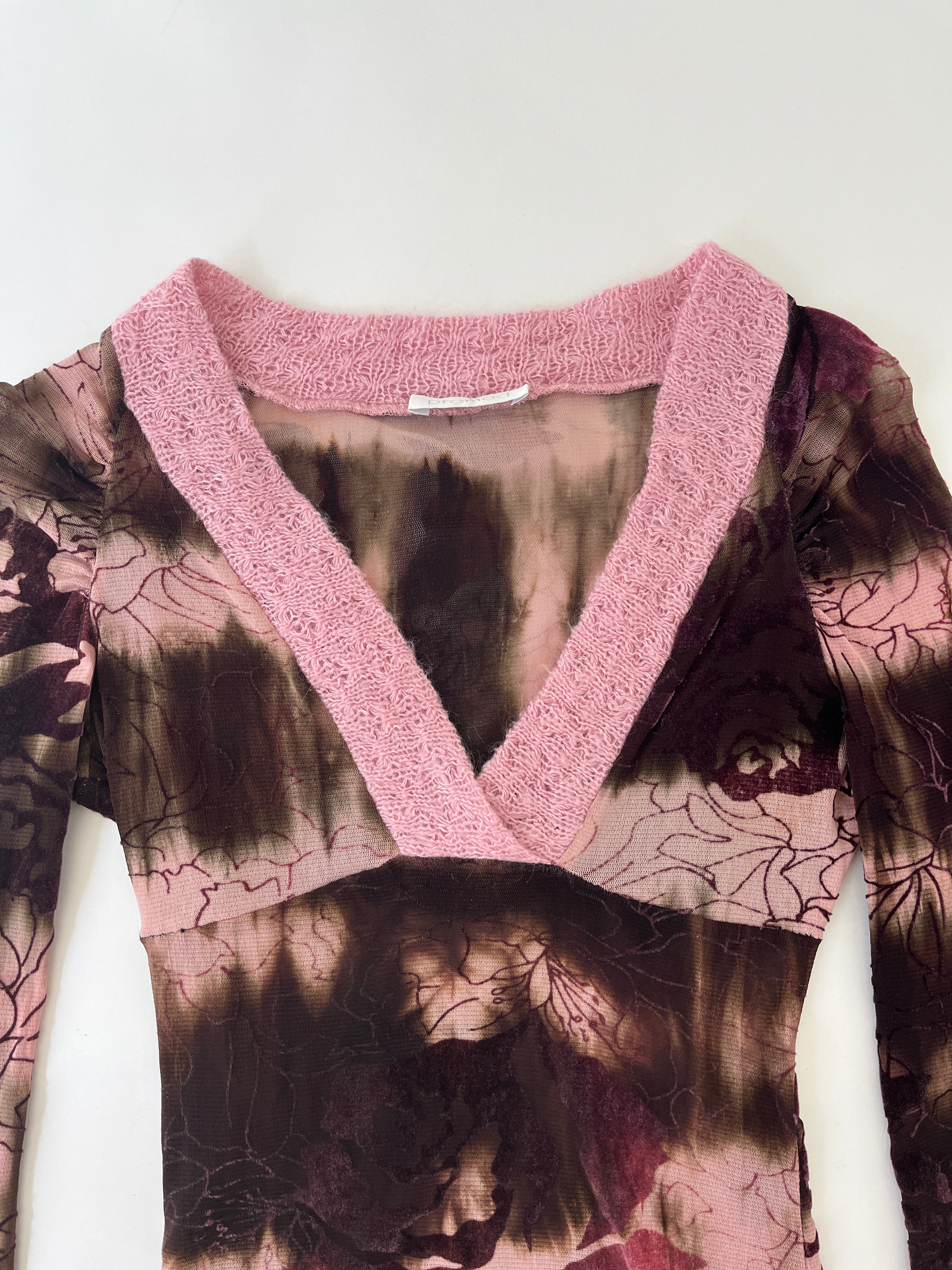 knit mesh long sleeve