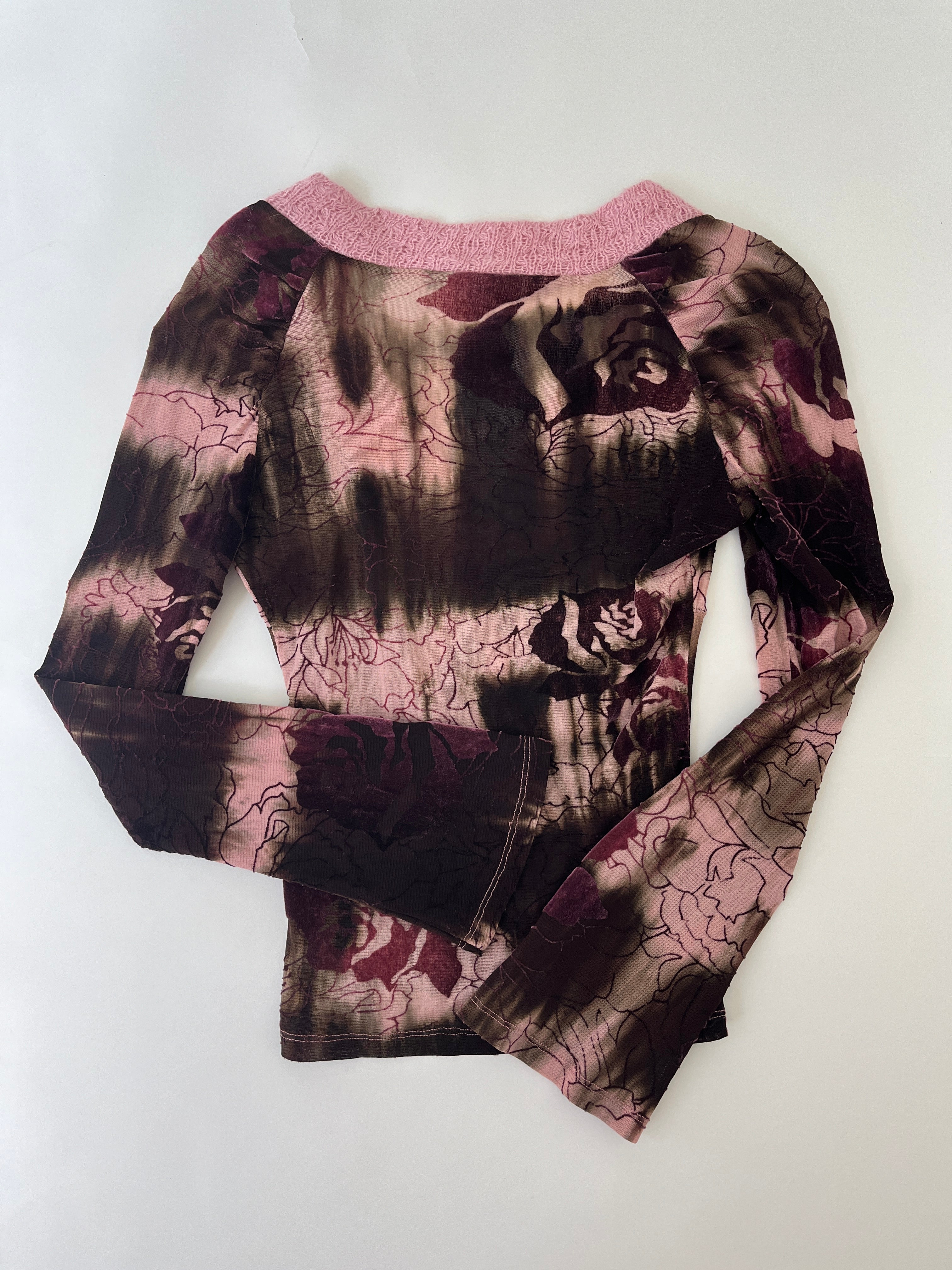 knit mesh long sleeve