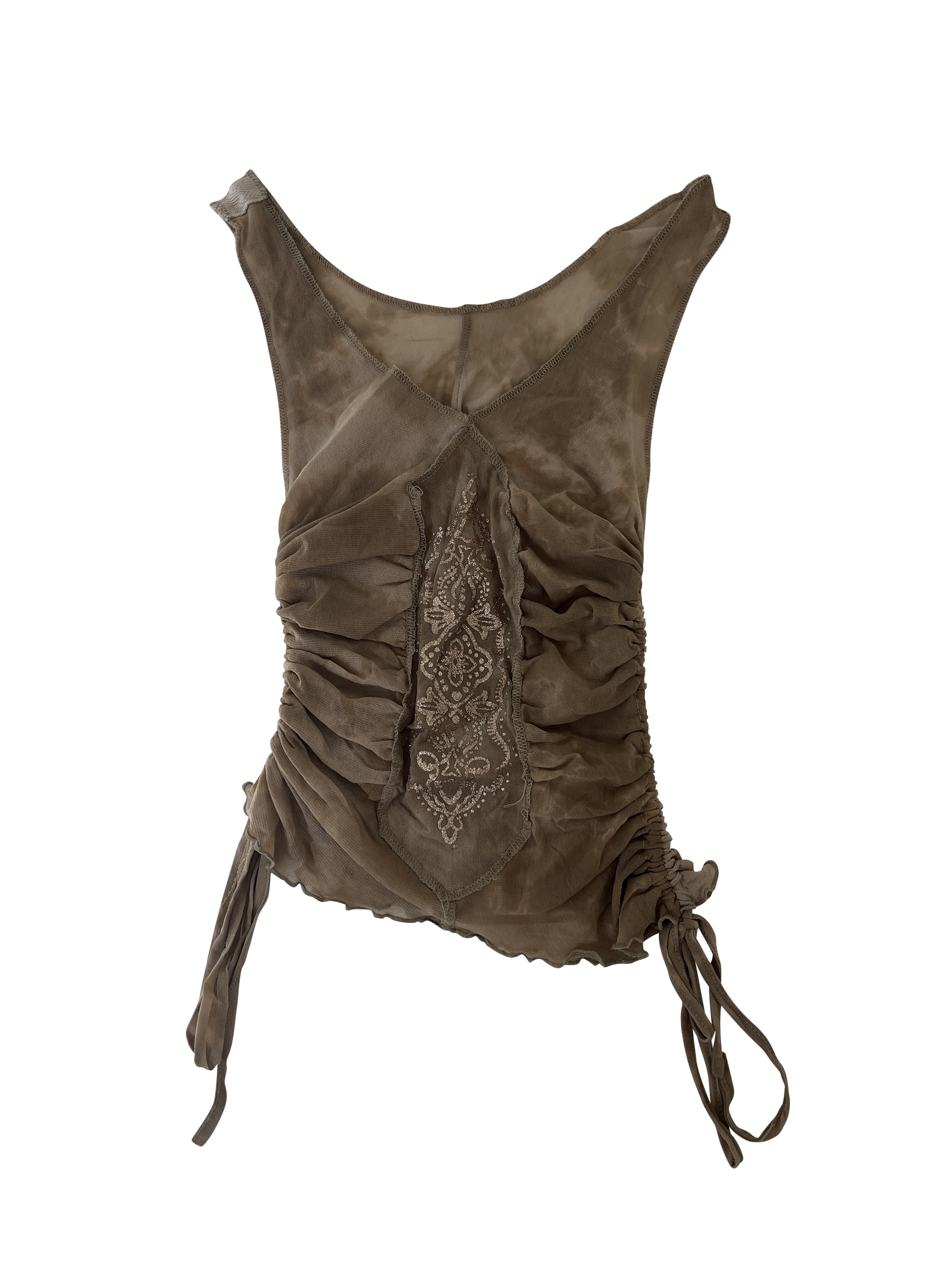 tan mesh top