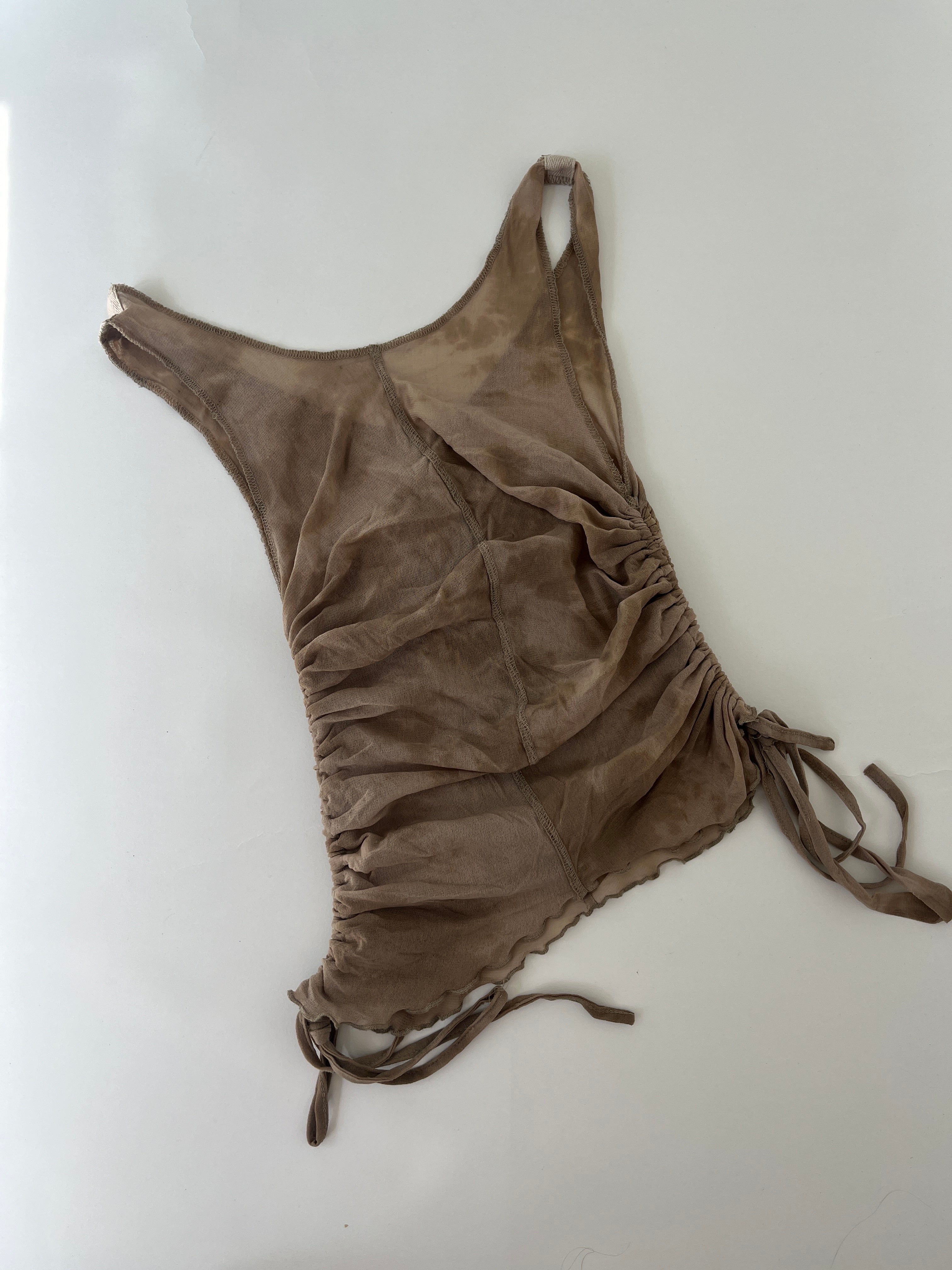 tan mesh top