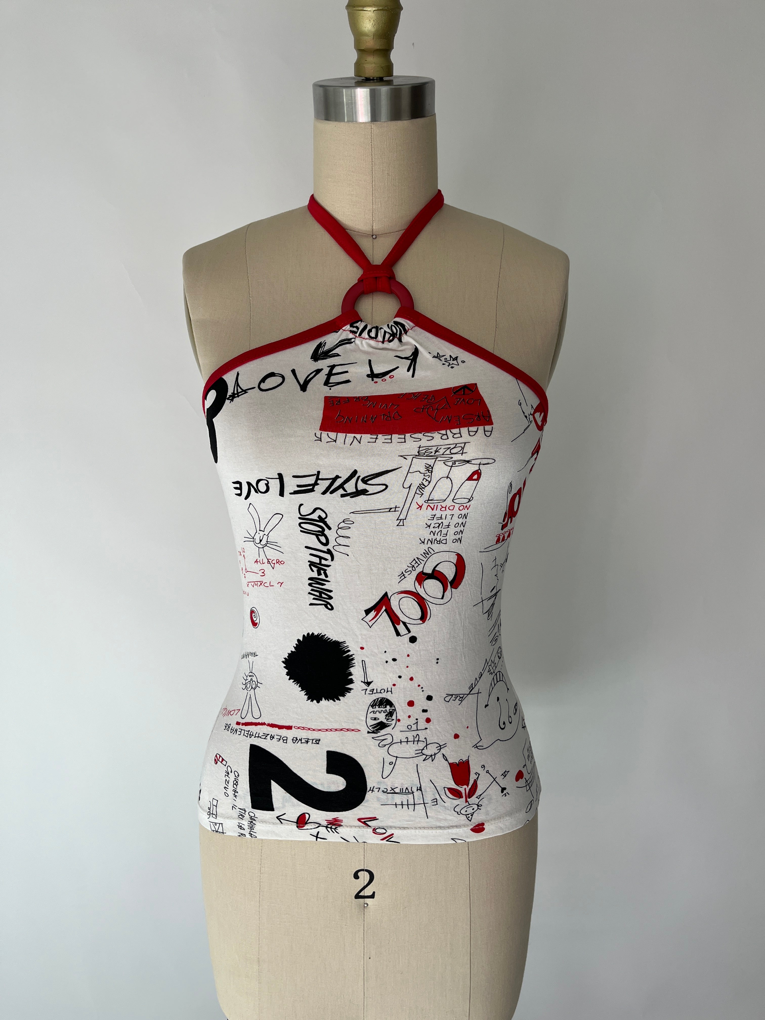 graphic halter