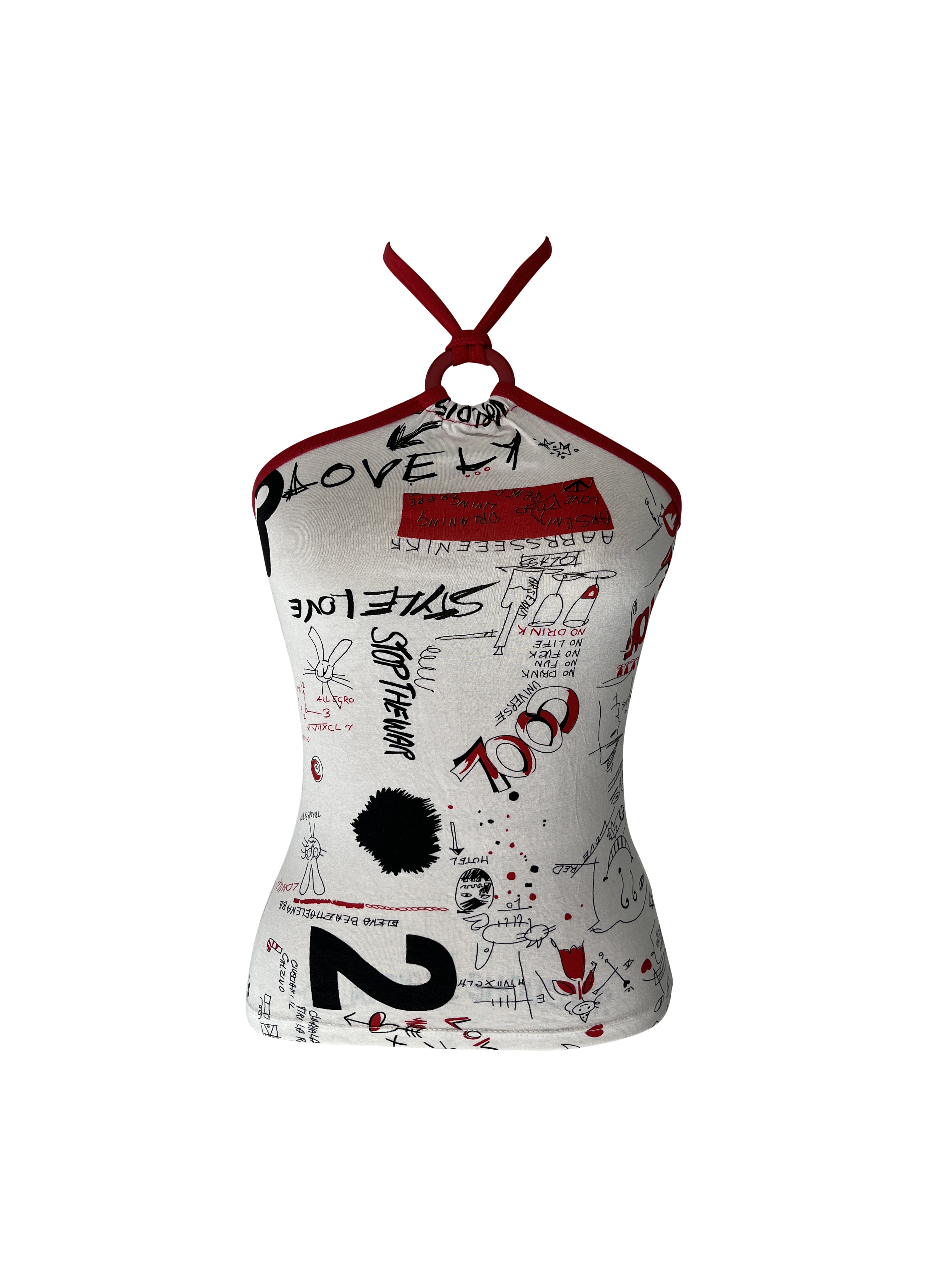 graphic halter