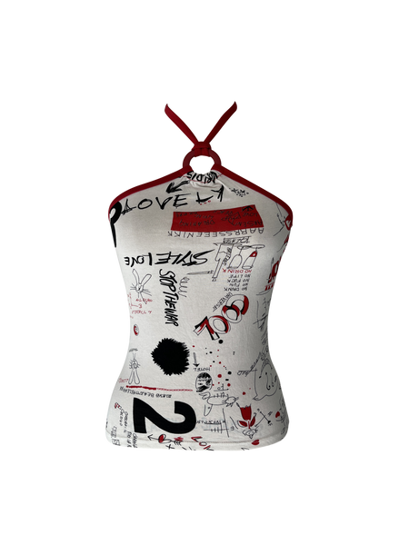 graphic halter