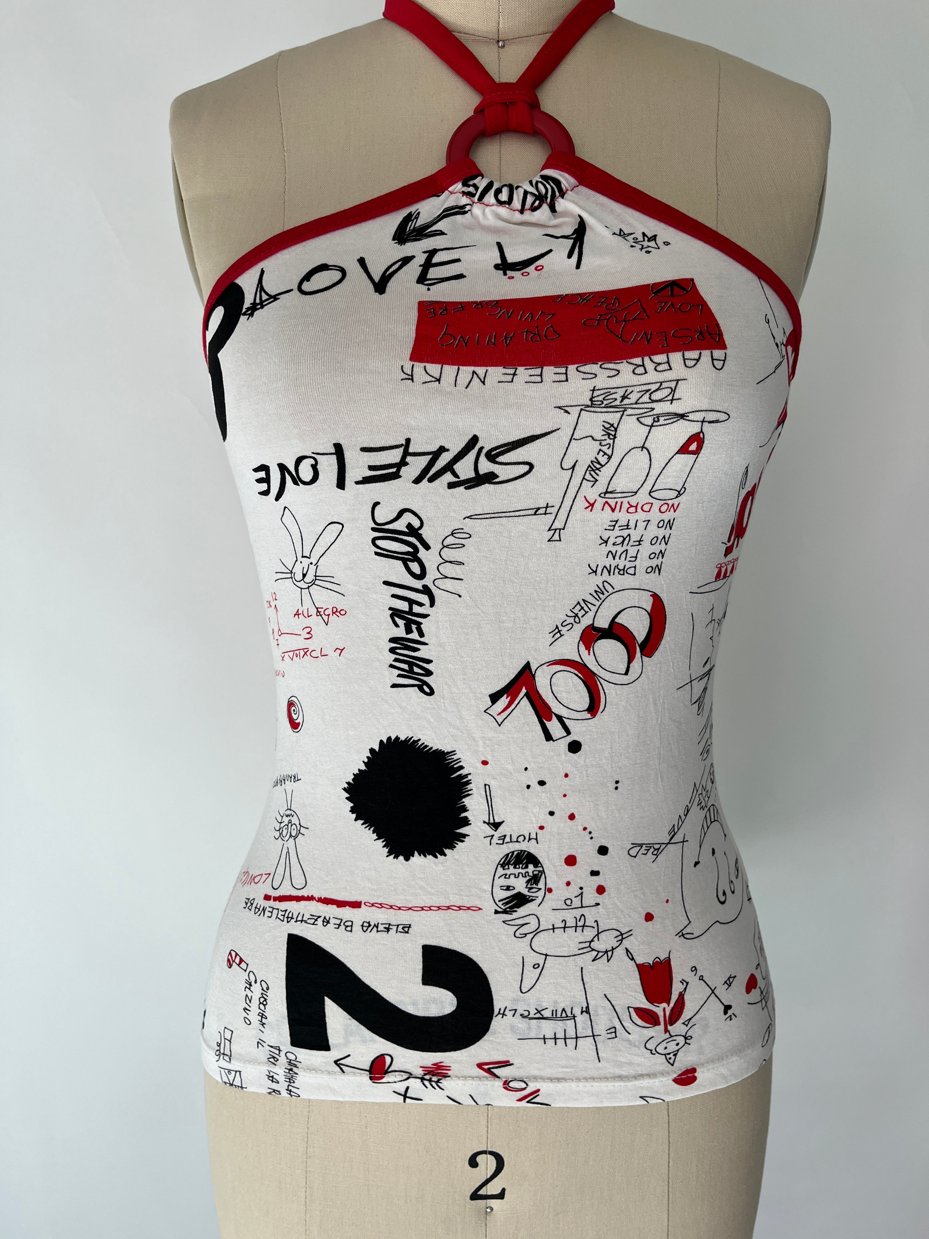 graphic halter