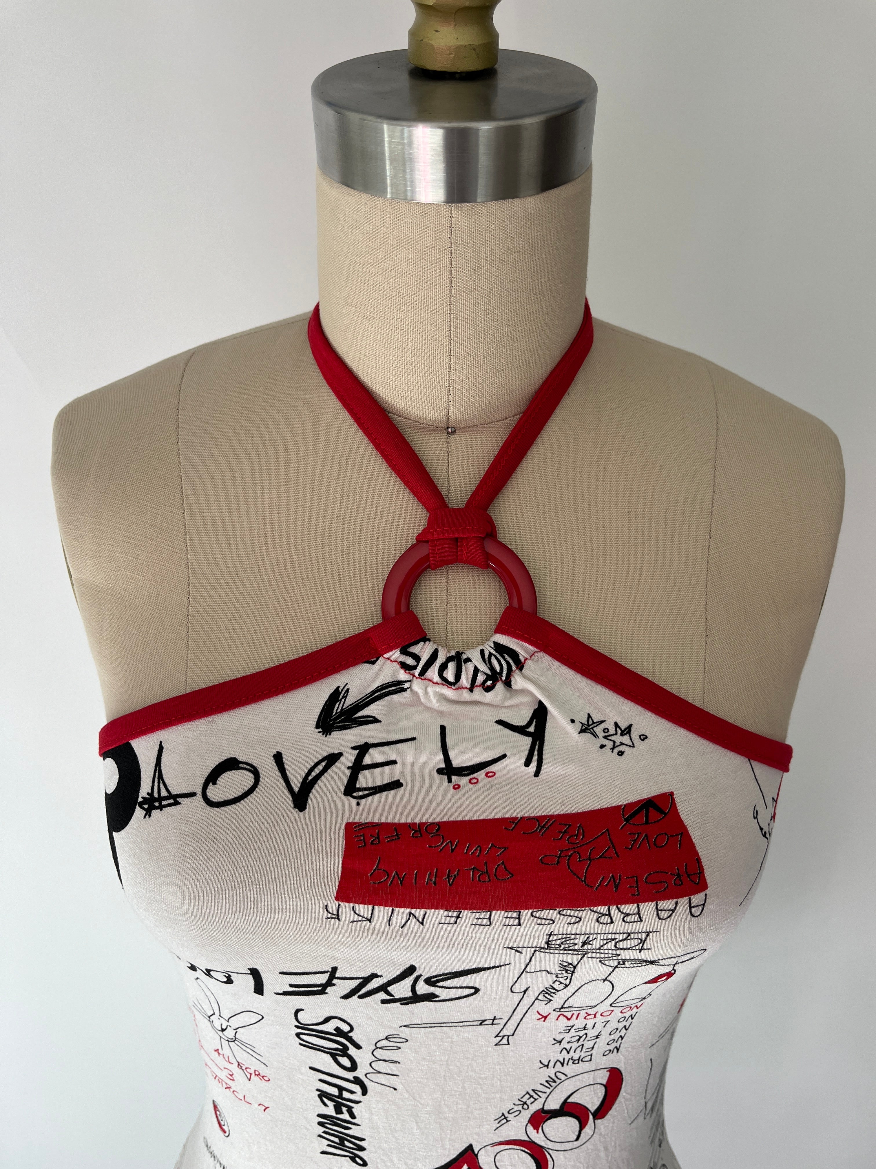 graphic halter