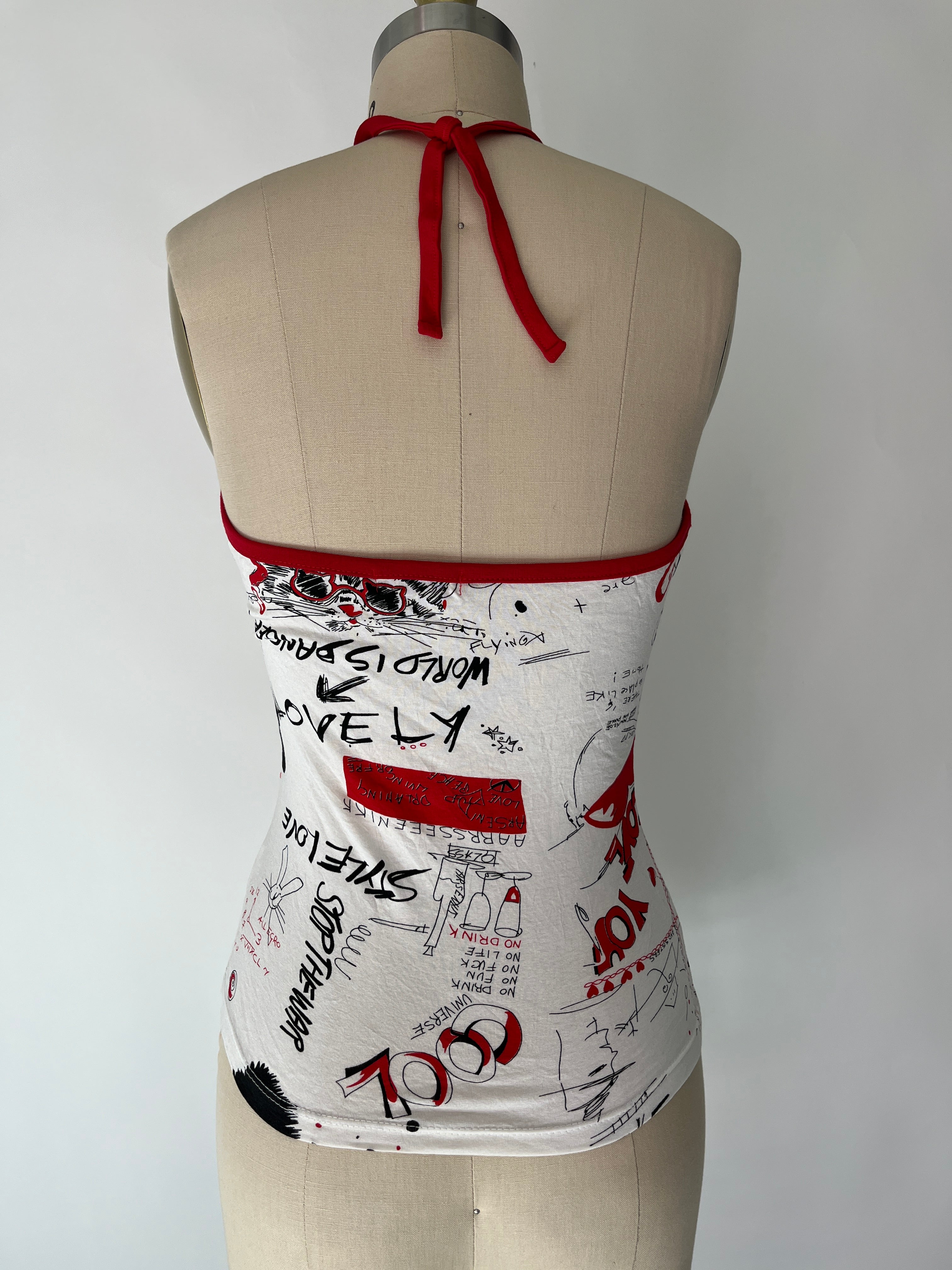 graphic halter