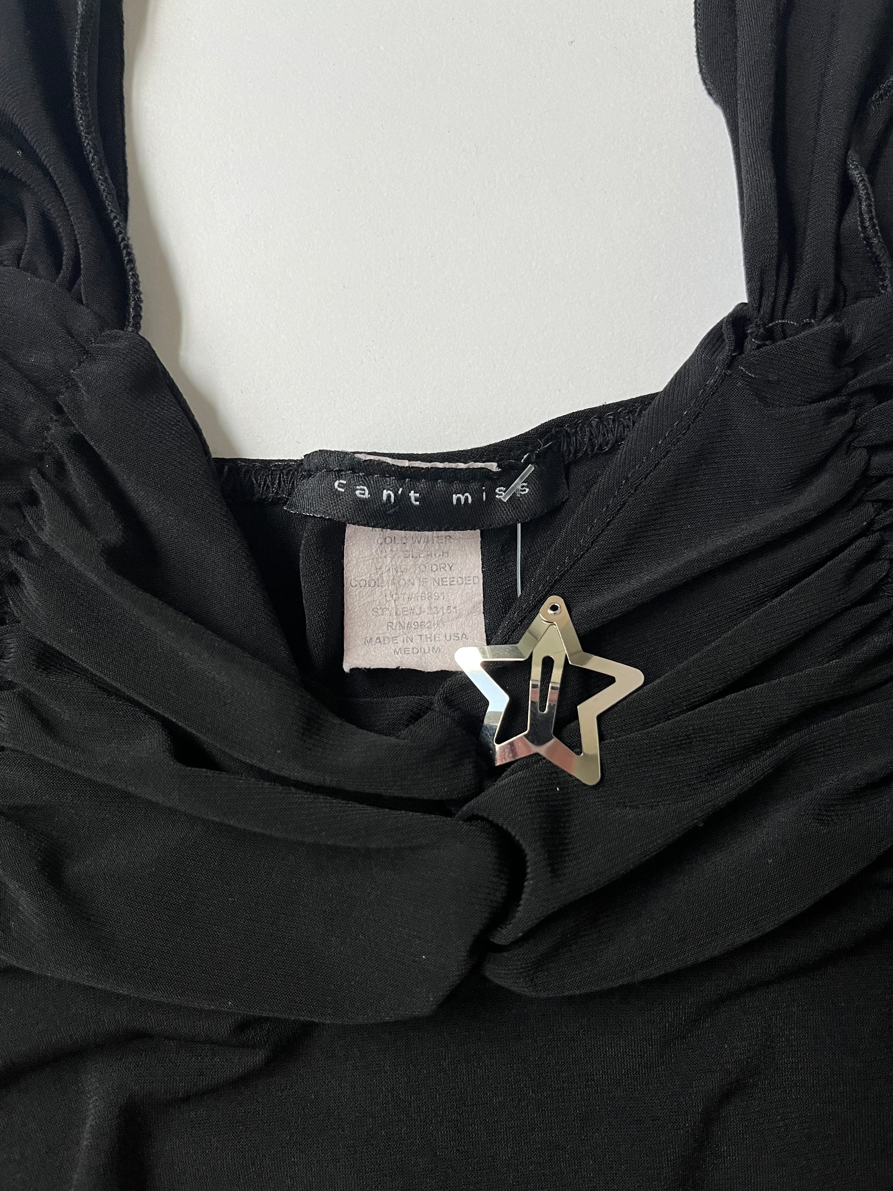 black babydoll top