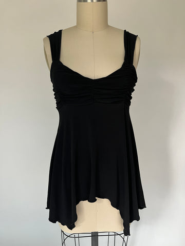 black babydoll top