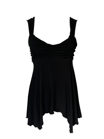 black babydoll top