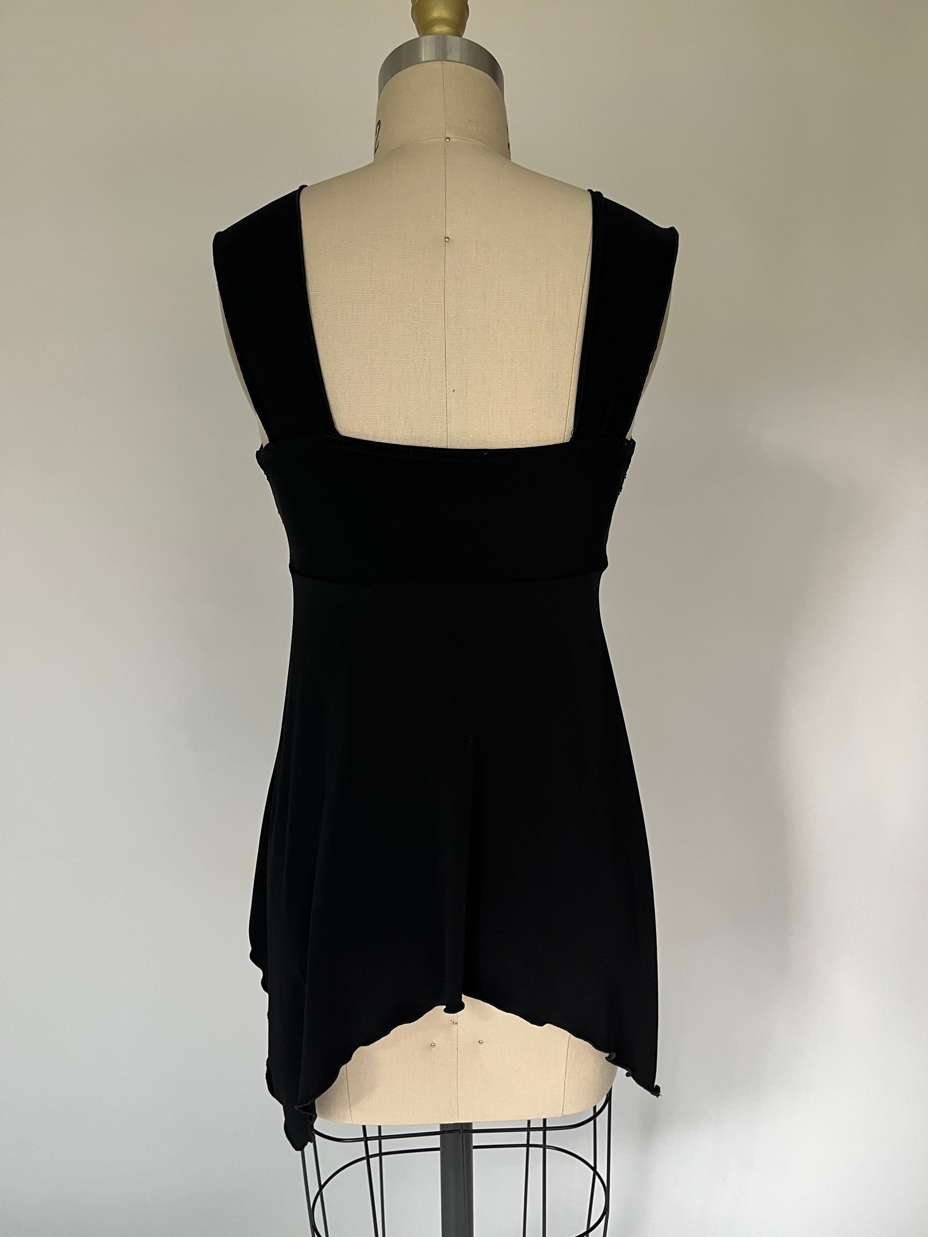 black babydoll top