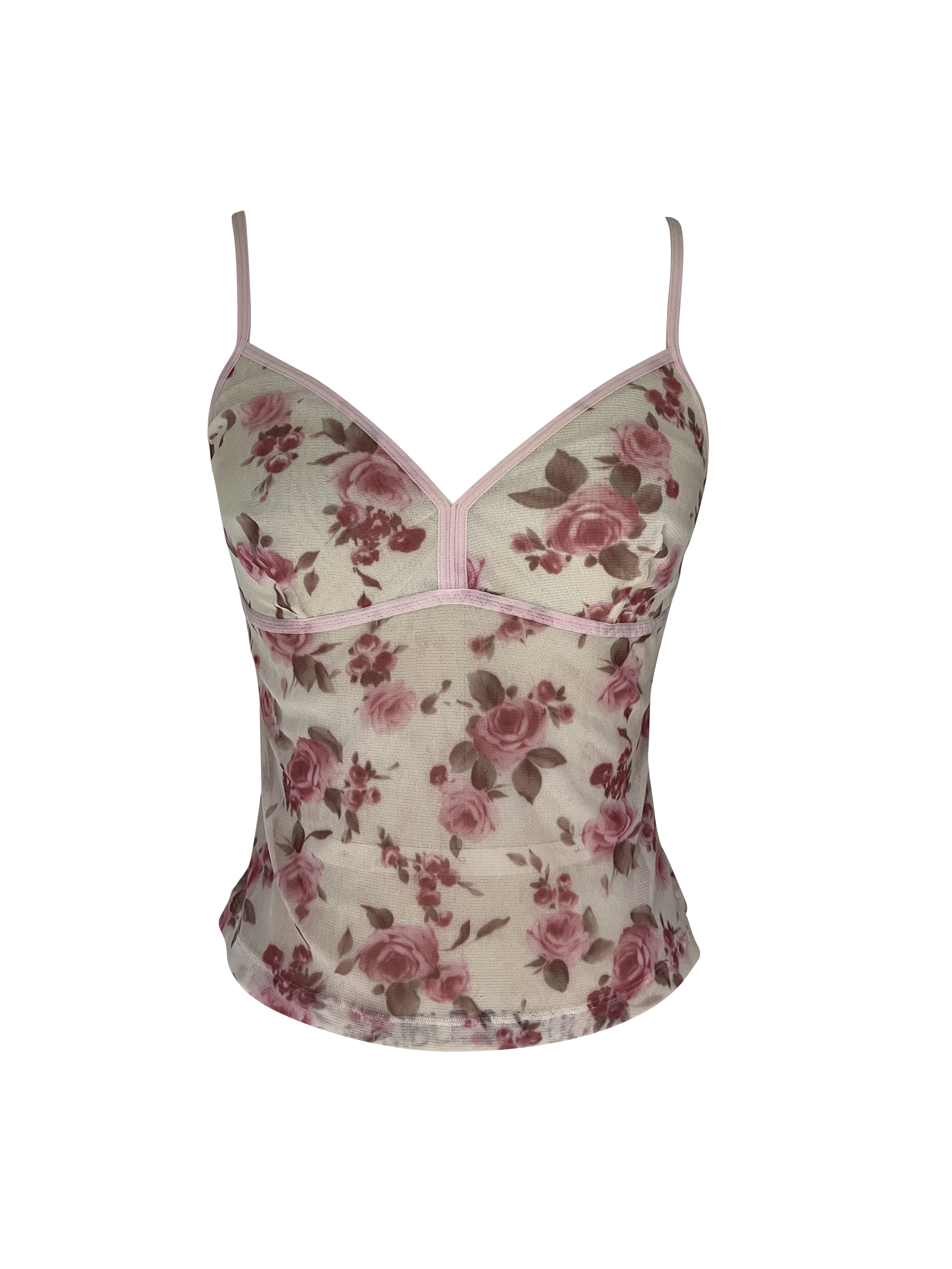 floral mesh top