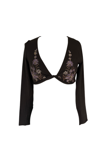 cropped wrap long sleeve