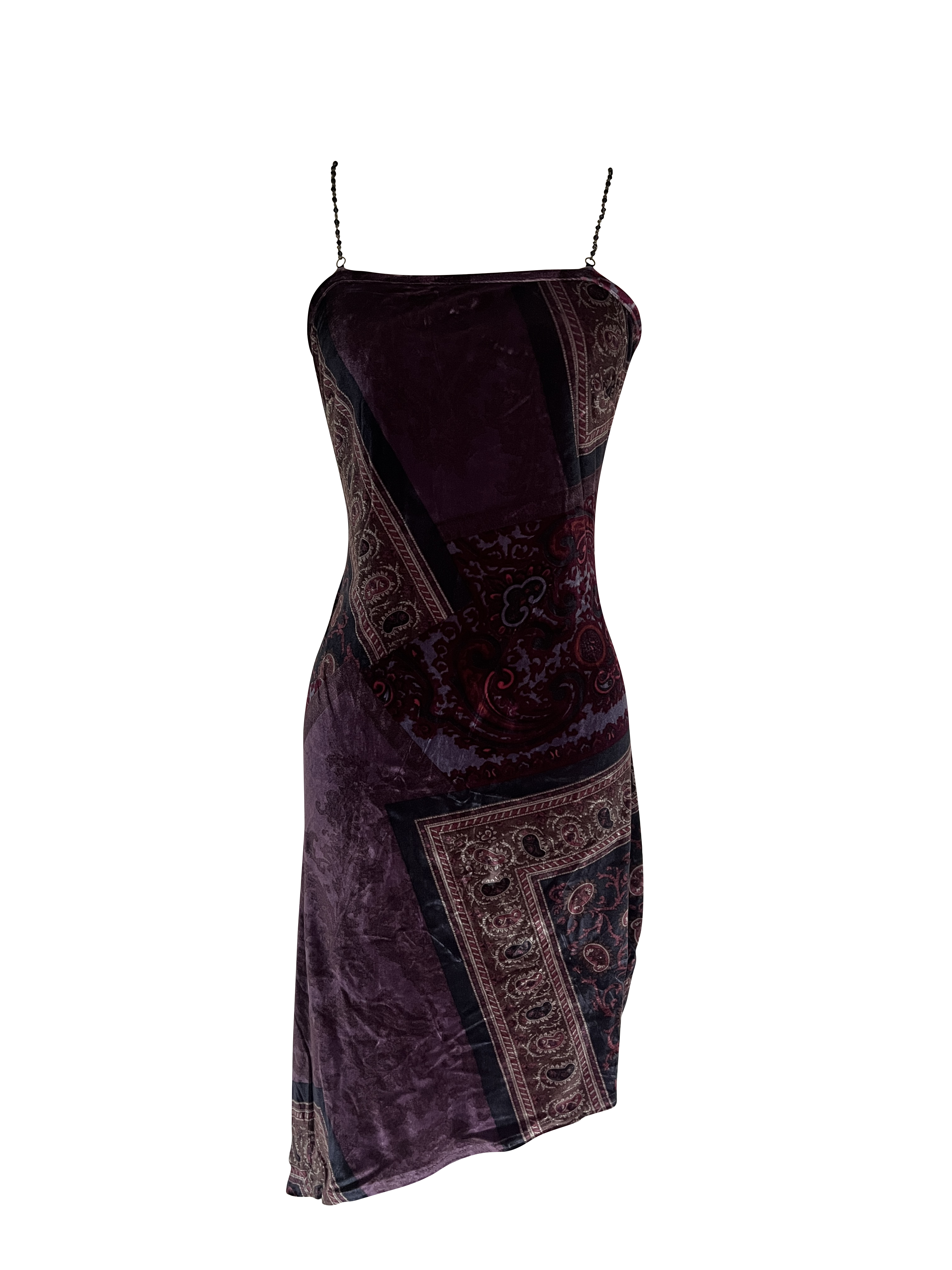 velvet asymmetrical dress