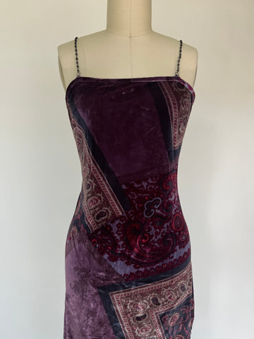 velvet asymmetrical dress