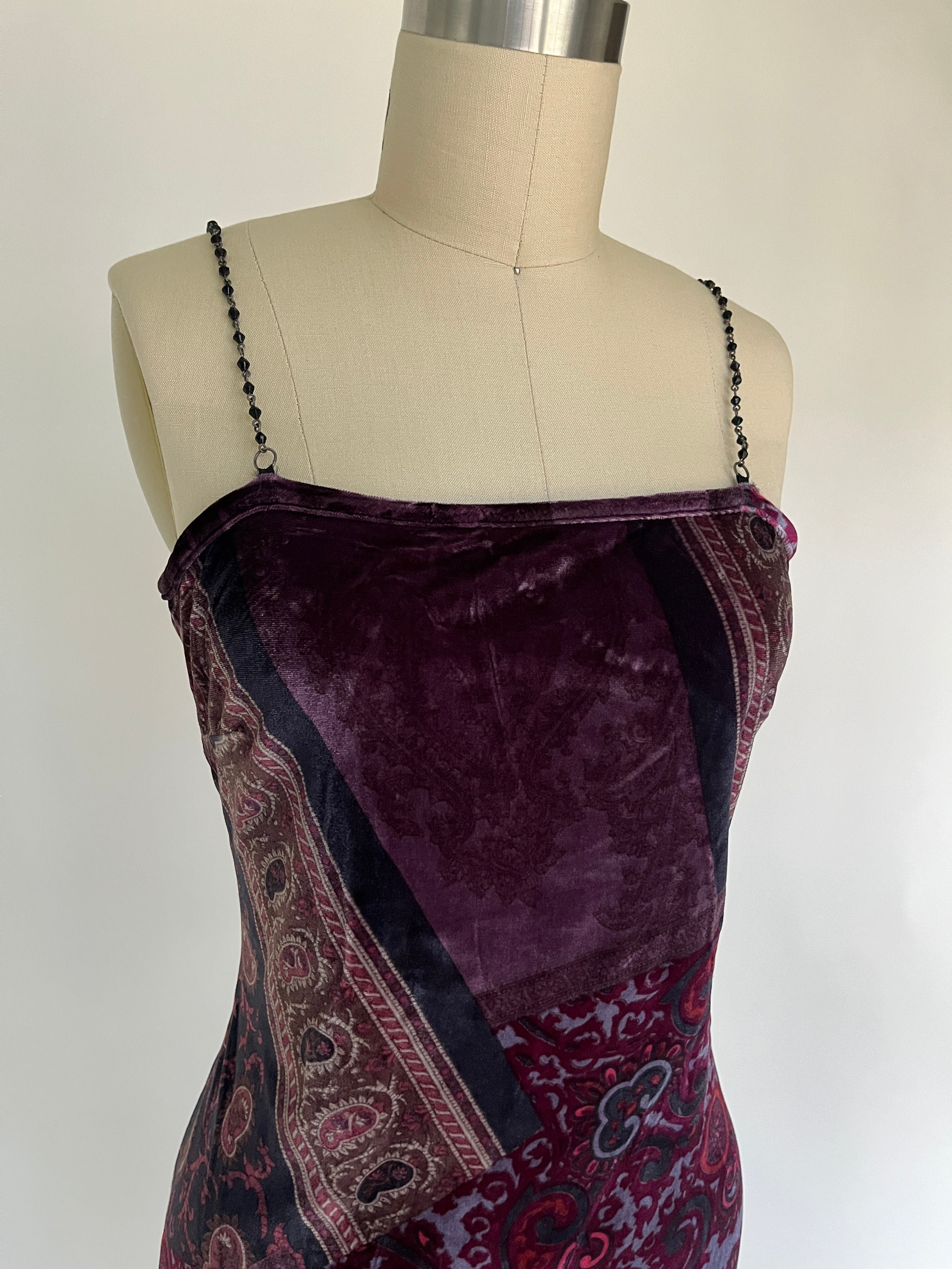 velvet asymmetrical dress