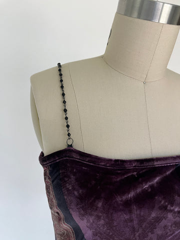 velvet asymmetrical dress