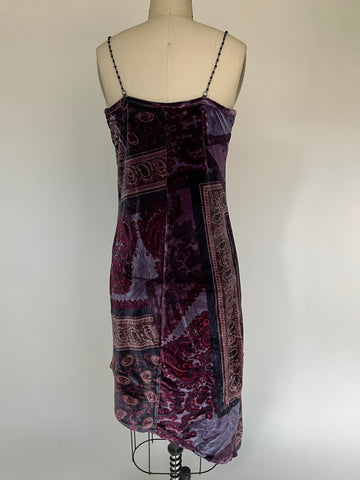 velvet asymmetrical dress