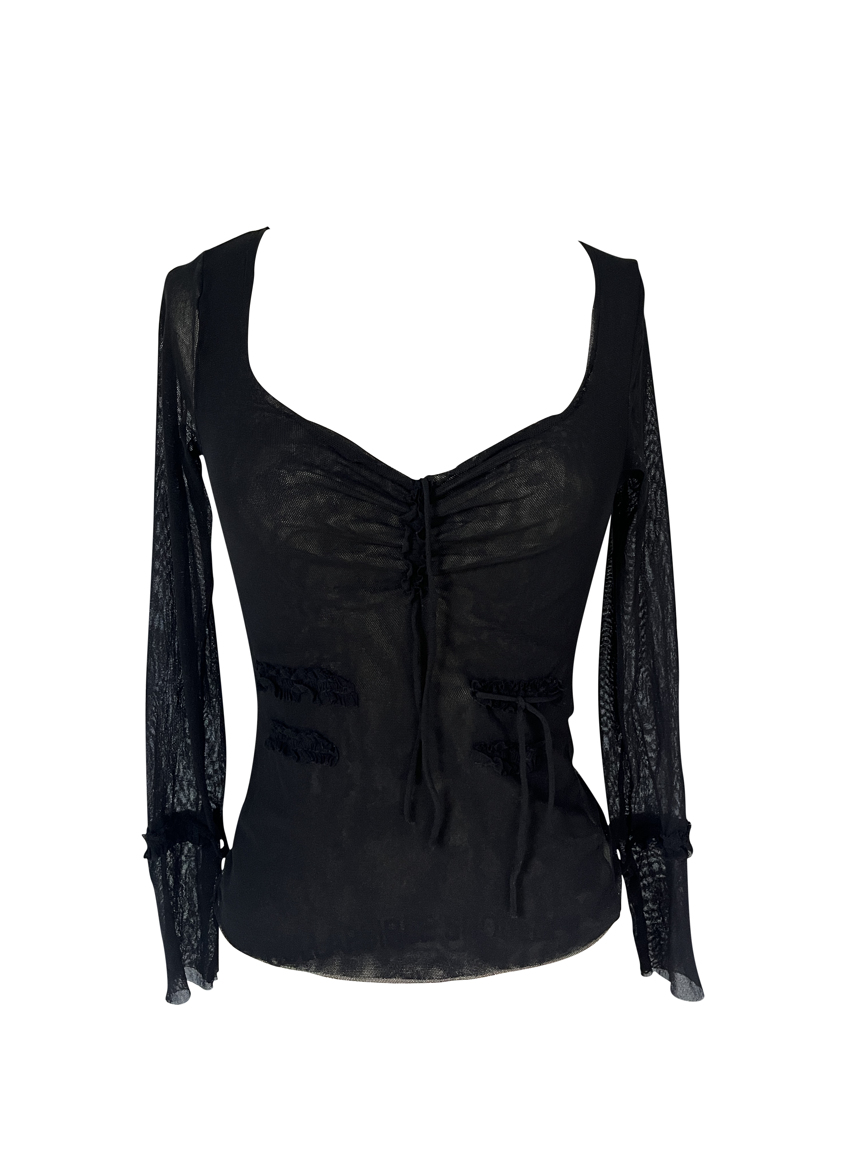 benetton mesh long sleeve
