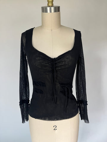 benetton mesh long sleeve