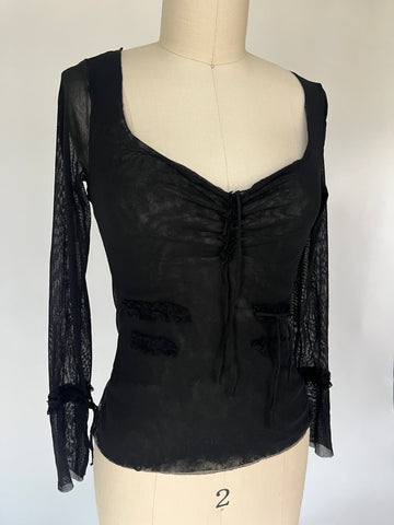 benetton mesh long sleeve