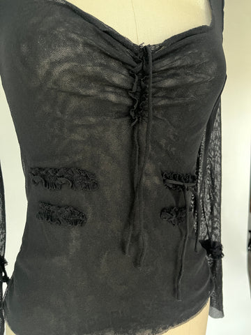 benetton mesh long sleeve