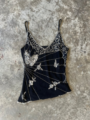 beaded butterfly top