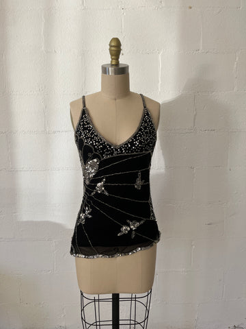 beaded butterfly top